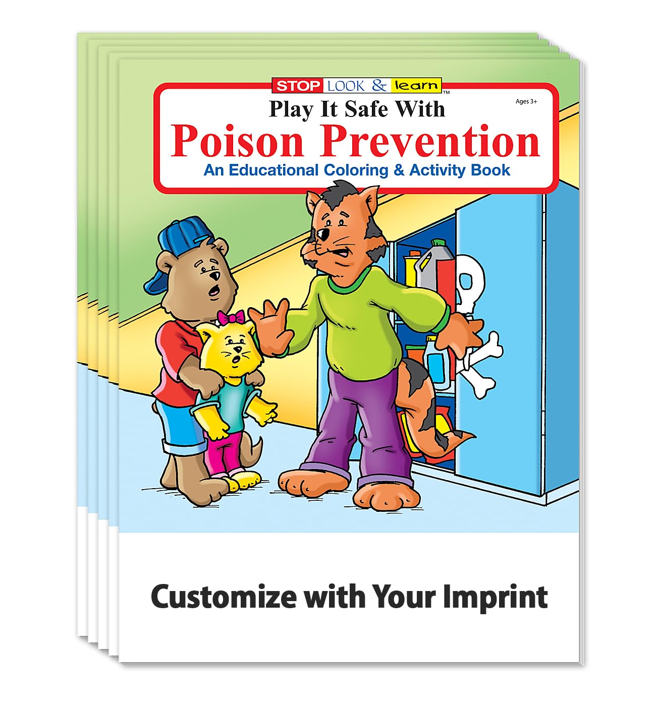 ZOCO Poison Prevention Safety Educational Coloring Books for Kids - 250 Bulk Pack (No Crayons) - Fun Games, Puzzles & Activities - Perfect for Schools, Daycares & Child Safety Programs