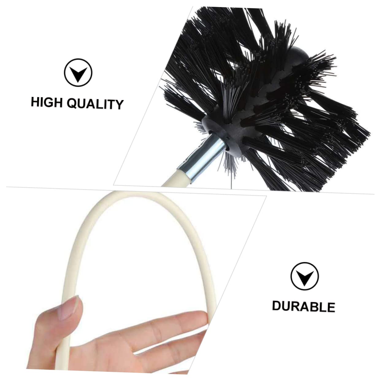 1 Set Inner Wall Cleaning Brush Kit - Dryer Duct, Fireplace Chimney & Washing Machine Cleaning Tool with Nylon Bristles & Galvanized Iron Wire - Perfect for Home, HVAC, and Appliance Maintenance