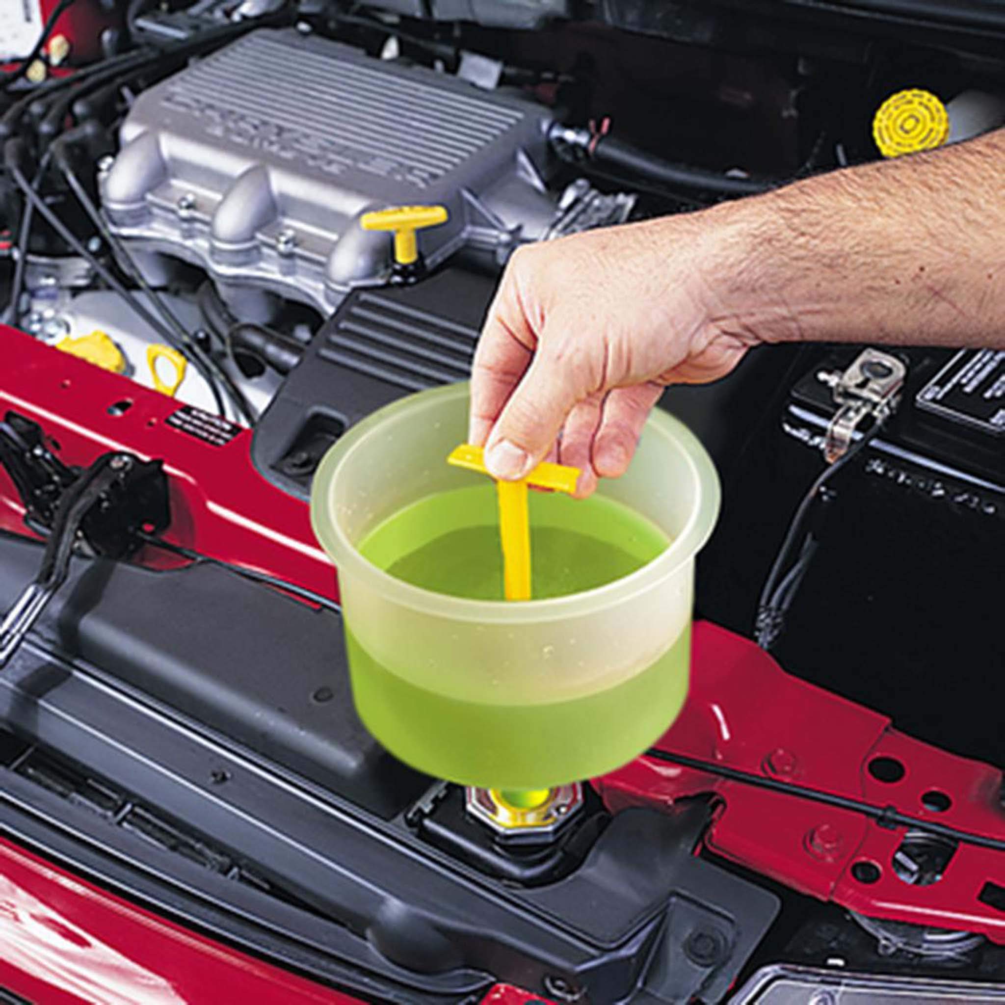 Lisle 24680 Spill-Free Funnel with Standard Adapters - 11 x 7 x 7 Inches - Perfect for Automotive Oil Changes, Fluid Transfers & DIY Projects