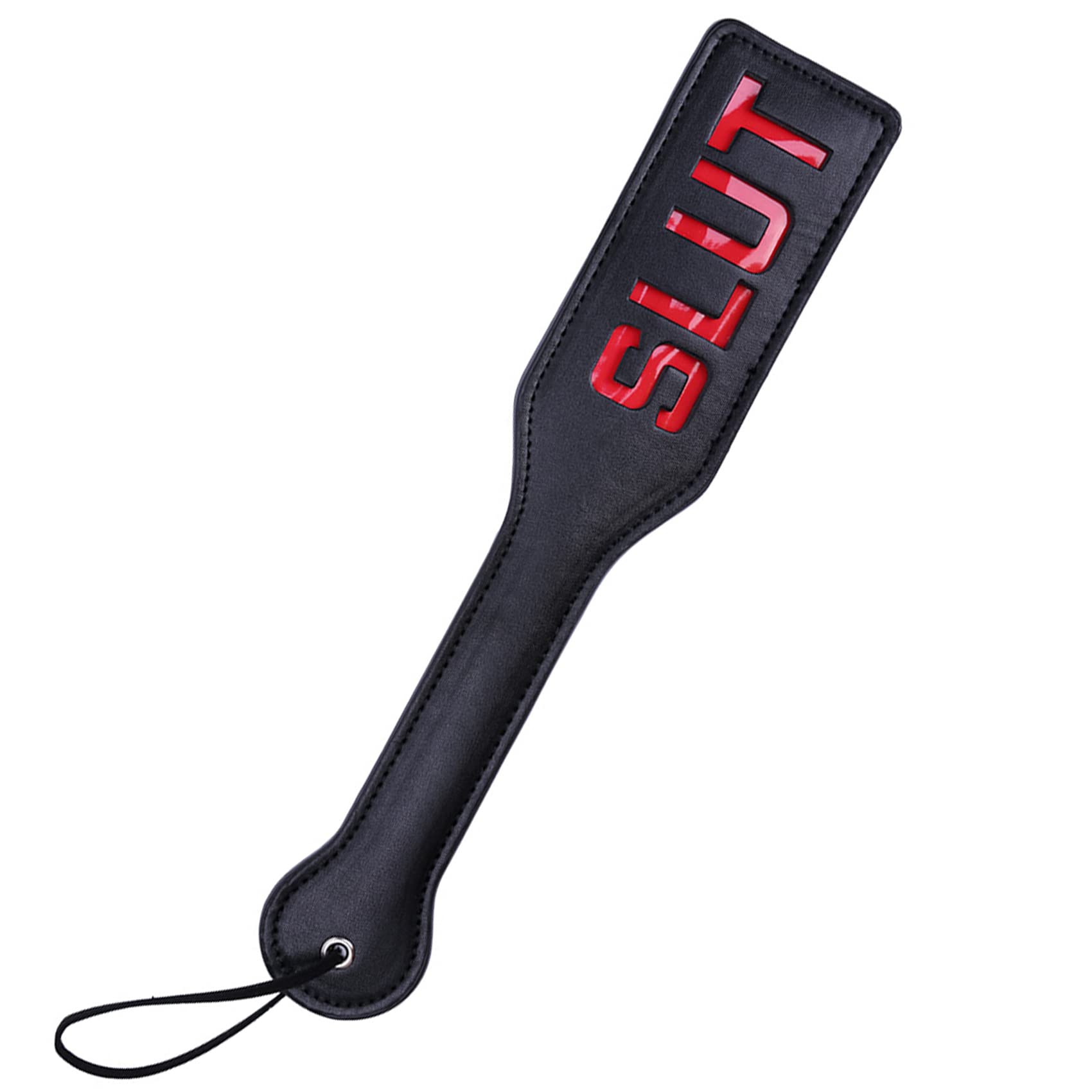 Premium Faux Leather Spanking Paddle for Adults - 12.8 Inch BDSM Toy for Sensual Play & Roleplay - Perfect for Couples, Spanking Games & Sensual Exploration (Black)