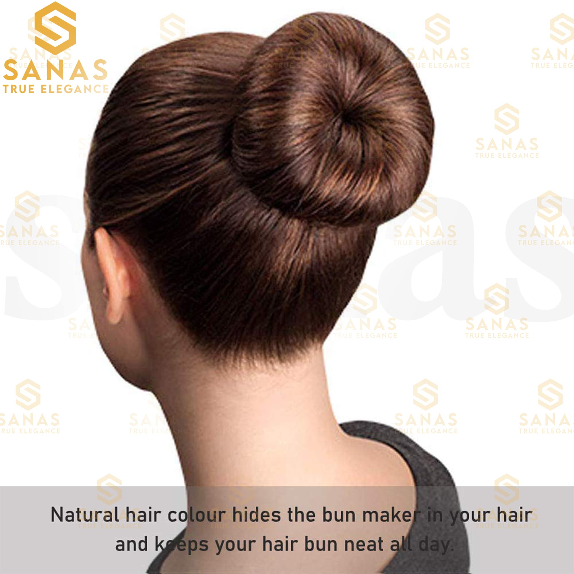 Professional Black Donut Bun Hair Wrap - Trendy French Twist Styling Accessory for Women & Girls | Perfect for Updos, Ponytails & Fashion Hairstyles