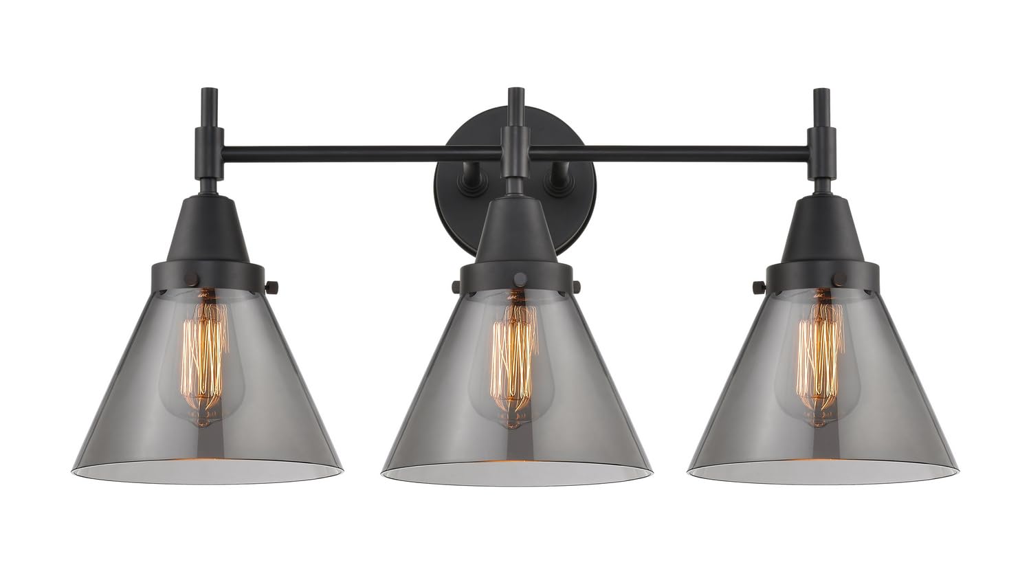 Restoration LED Bathroom Vanity Light in Black Finish - 3W LED Light Fixture for Modern Bathroom & Powder Room Lighting