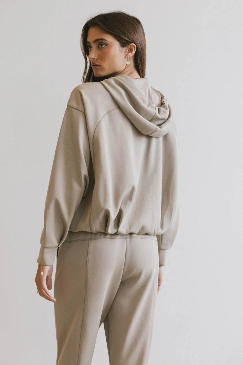 Flow State Pullover Hoodie in Taupe - Cozy Oversized Sweatshirt for Men & Women | Perfect for Yoga, Gym & Casual Wear | Final Sale