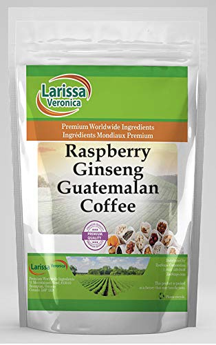 Premium Guatemalan Coffee with Raspberry & Ginseng - Gourmet Naturally Flavored Whole Bean Coffee, 4 oz - Perfect for Morning Boost & Afternoon Relaxation