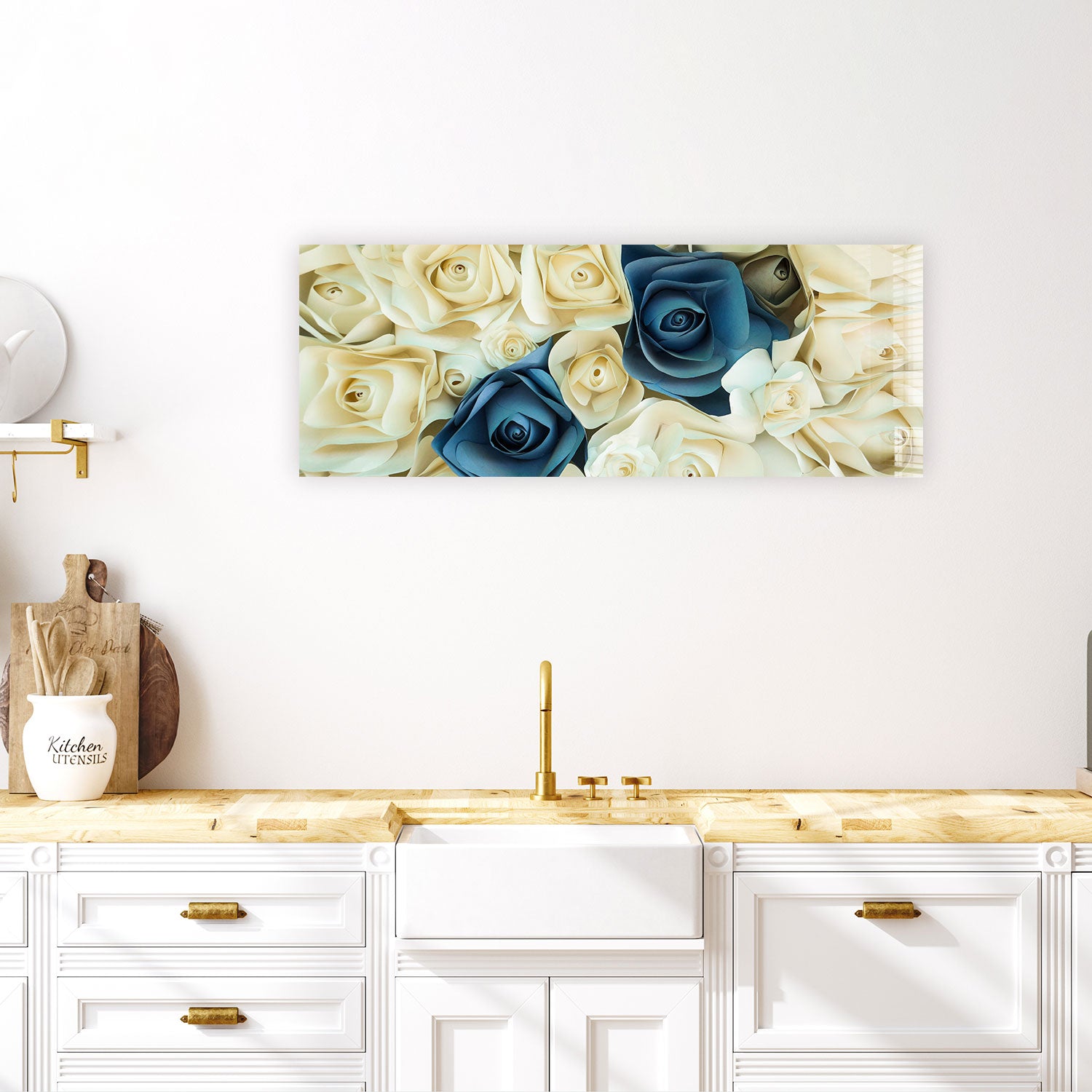 White & Blue Roses Bouquet - Premium Fresh Flowers for Weddings, Anniversaries & Home Decor | Panoramic Floral Arrangement