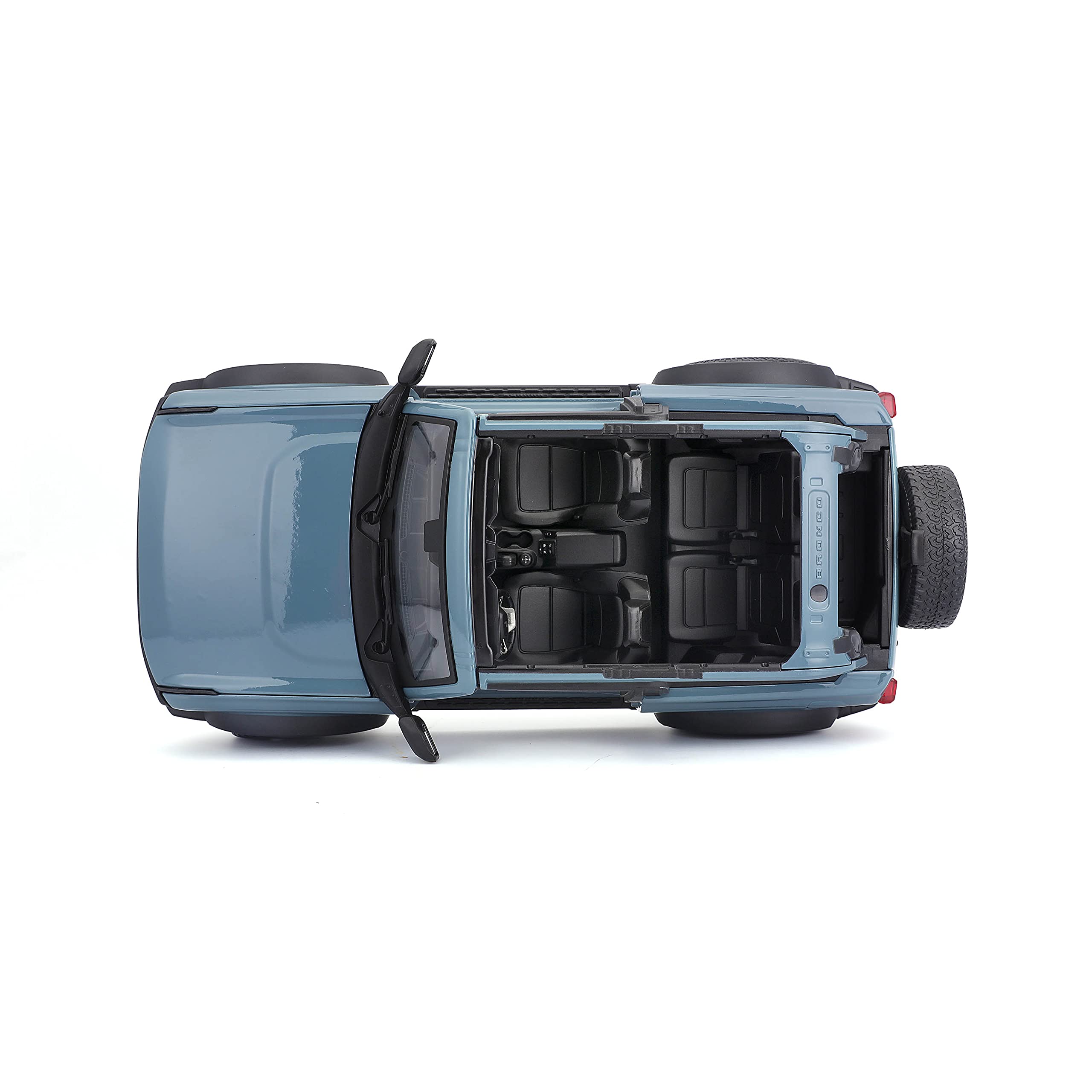 Bburago 1/18 Scale Ford Bronco Truck Model Car - Blue Special Edition with Opening Doors & Hood | Diecast Collectible for Display, Gift, or Car Enthusiasts | Perfect for Home Office Decoration & Model Car Collections