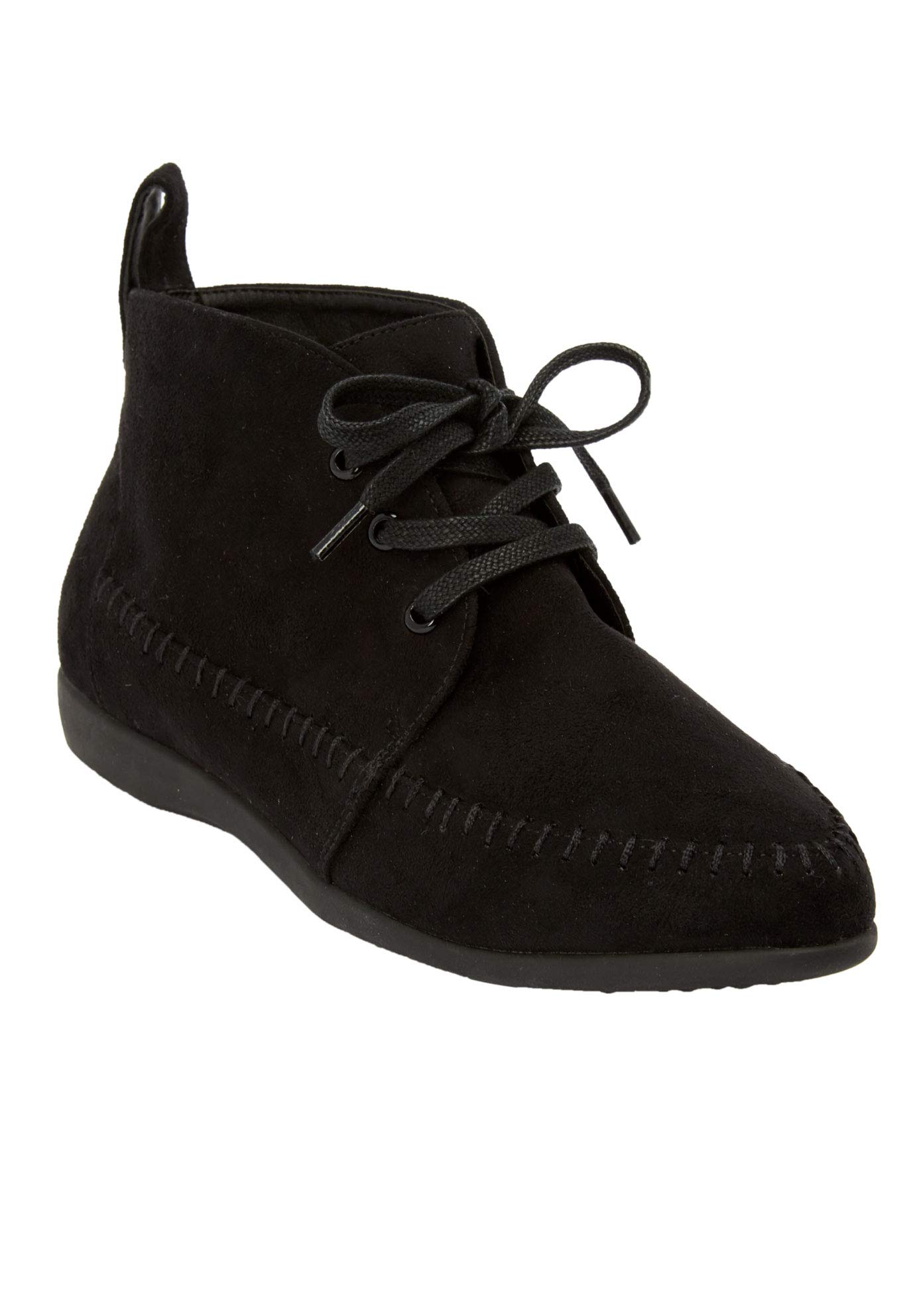Comfortview Women's Wide Width The Elsa Bootie - Stylish & Comfortable Ankle Boots for Work, Casual Outfits & Fall Fashion