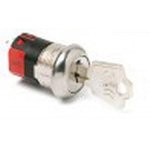 DP3T 45° Flat Key Switch Lock - 4A 250VAC 28VDC Solder Lug Panel Mount - for Industrial Control Panels, Security Systems & Electrical Equipment