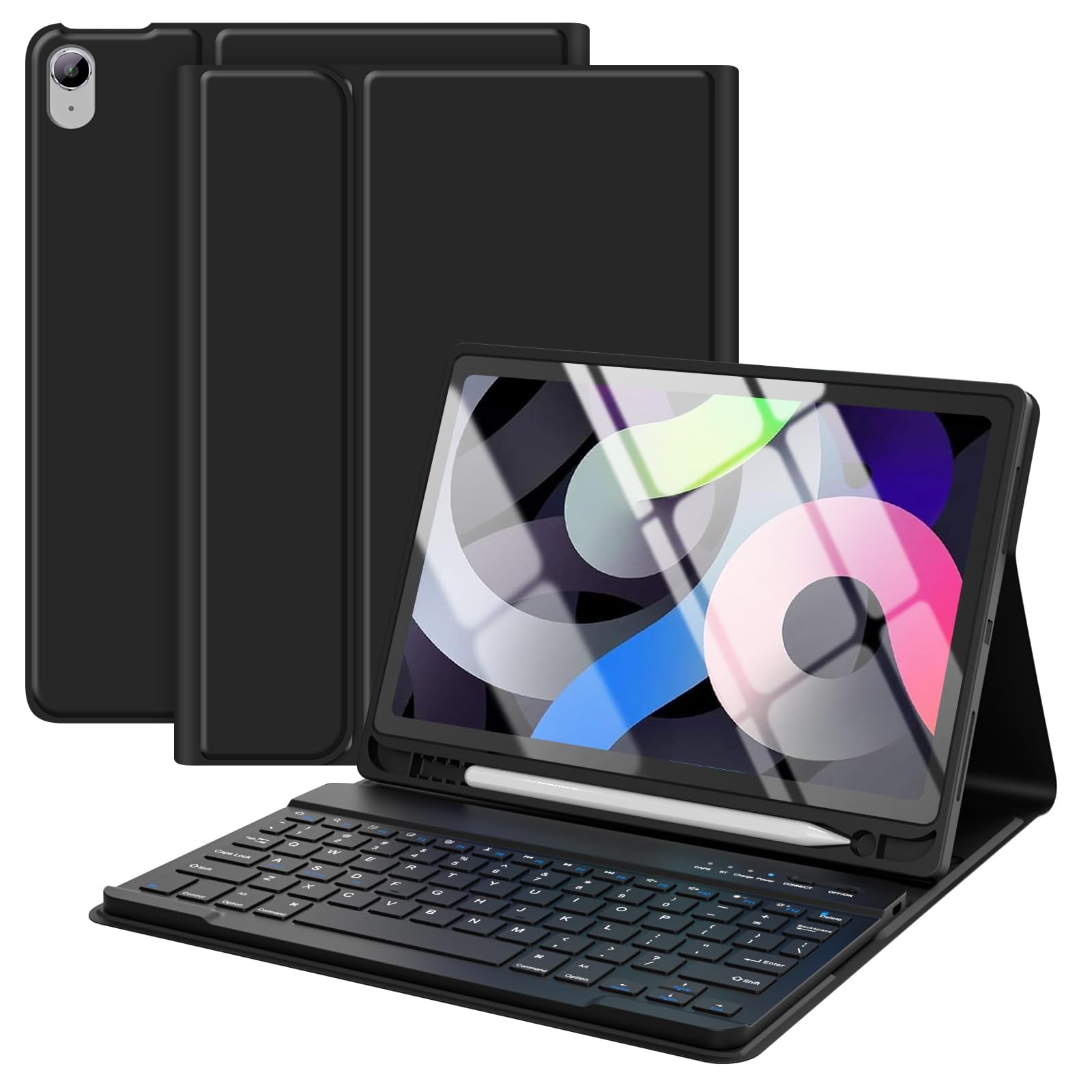 TaIYanG iPad Air 11-inch M2/M3 Keyboard Case (2024/2025) - Compatible with iPad Air 5th/4th Gen 10.9-inch - Wireless Bluetooth Keyboard with Apple Pencil Holder - Perfect for Work, Study & Travel