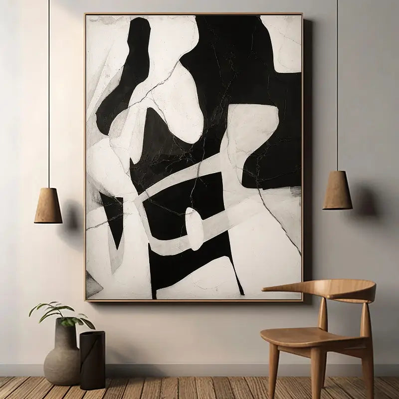 Abstract Tranquility Art Painting - Modern Wall Decor for Living Room & Bedroom - Handmade Canvas Artwork #WS006 | Perfect for Home, Office & Meditation Spaces