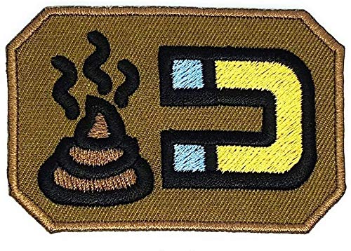 20 Pack Funny Poop Embroidered Iron On/Sew On Patches - Rockabilly Biker Joke Slogan for Vests, Jackets & Denim - Perfect for Motorcycle Gear, DIY Crafts & Costume Accessories