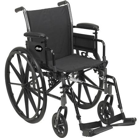 Lightweight Cruiser III Wheelchair with Flip-Back Removable Arms - Portable Mobility Aid for Seniors & Travel | Home Use, Outdoor Activities & Hospital Transport