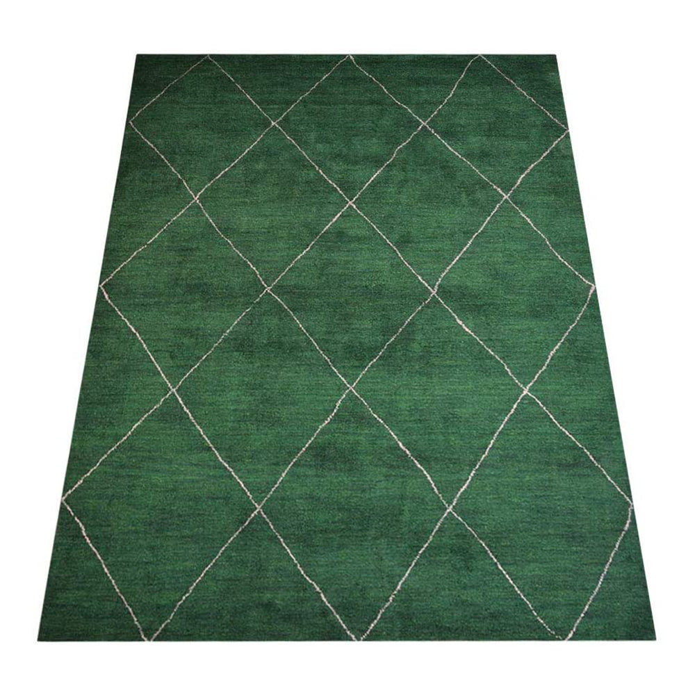 Handmade Hexagon Hand Knotted Wool Rug - Boho Chic Home Decor for Living Room, Bedroom & Nursery - Soft & Durable Non-Slip Area Rug