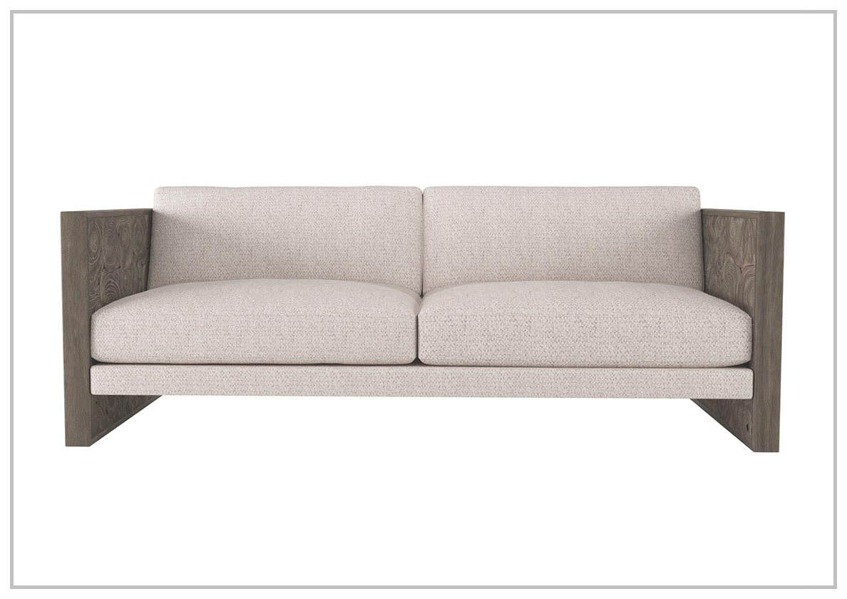 Bernhardt Outdoor Madura Solid Teak Sofa with Plush Cushions - Durable Teak Wood Patio Furniture for Garden, Poolside & Backyard Relaxation