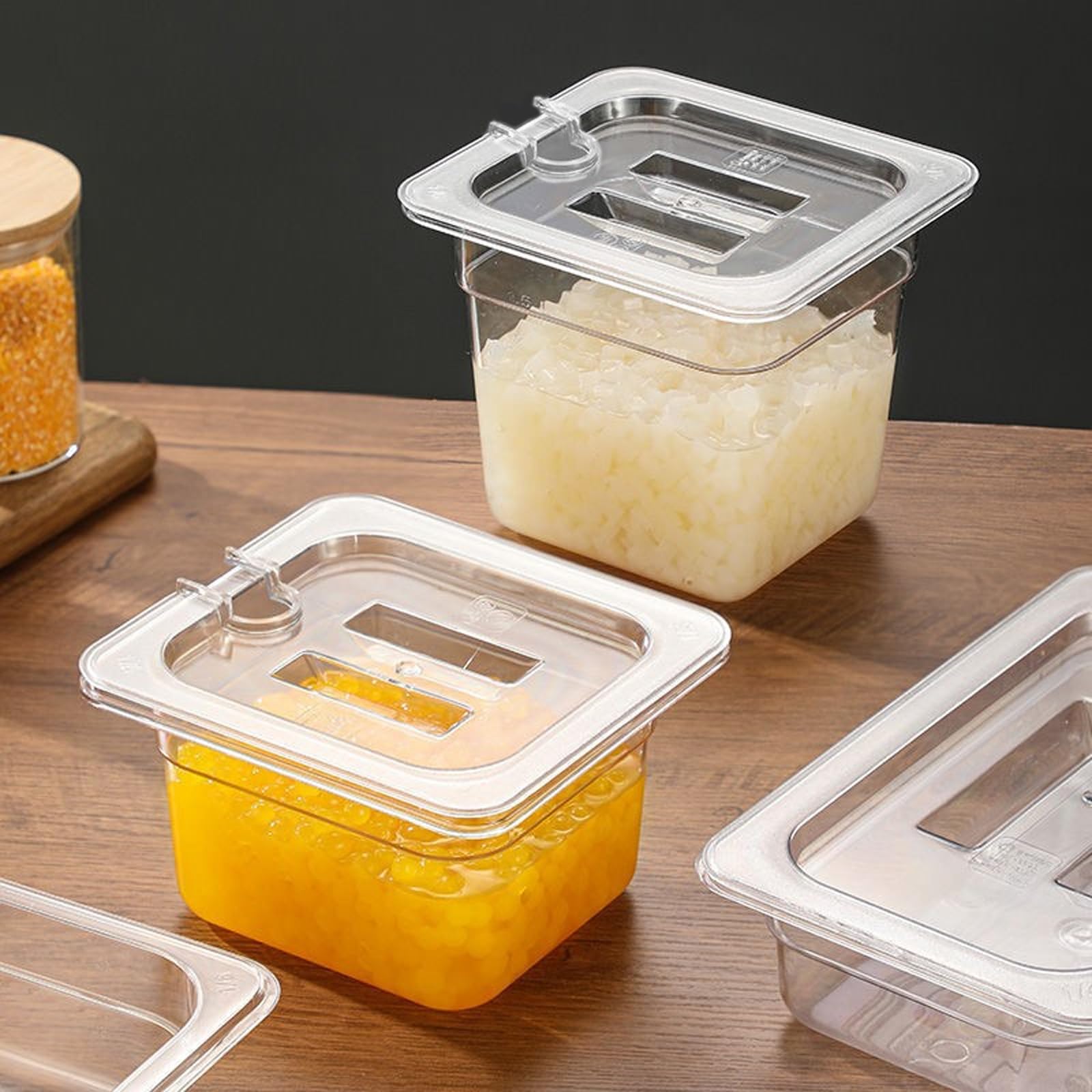12 Pcs Clear Plastic Table Pan Lids - 1/6 Size Polycarbonate Food Pan Covers with Handle for Restaurant, Commercial Kitchen & Food Storage | Durable, BPA-Free Container Lids for Buffet, Catering & Food Prep