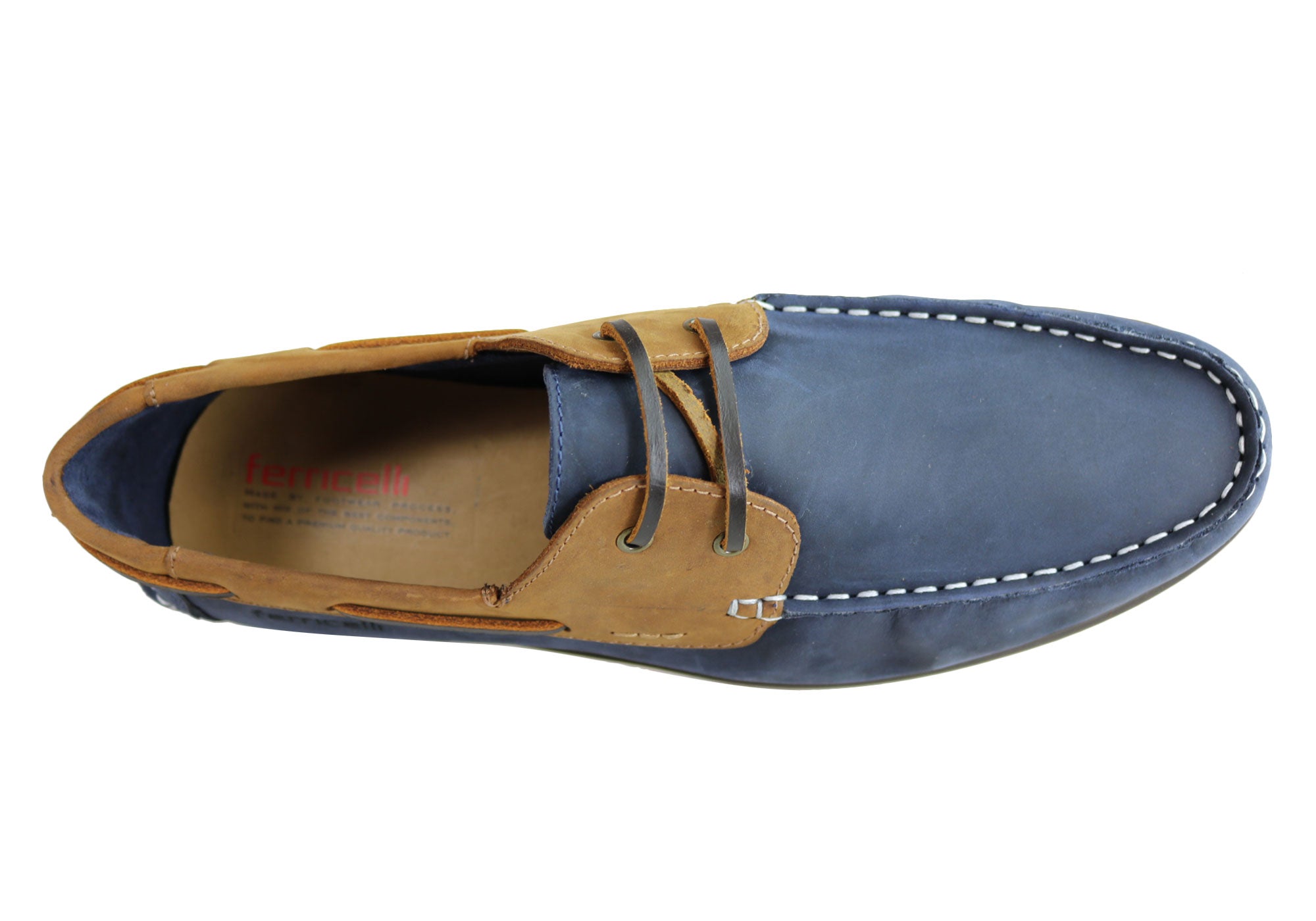 Ferricelli Gordon Men's Casual Leather Lace-Up Shoes - Handmade in Brazil - Comfortable & Stylish for Everyday Wear, Office & Outdoor Activities