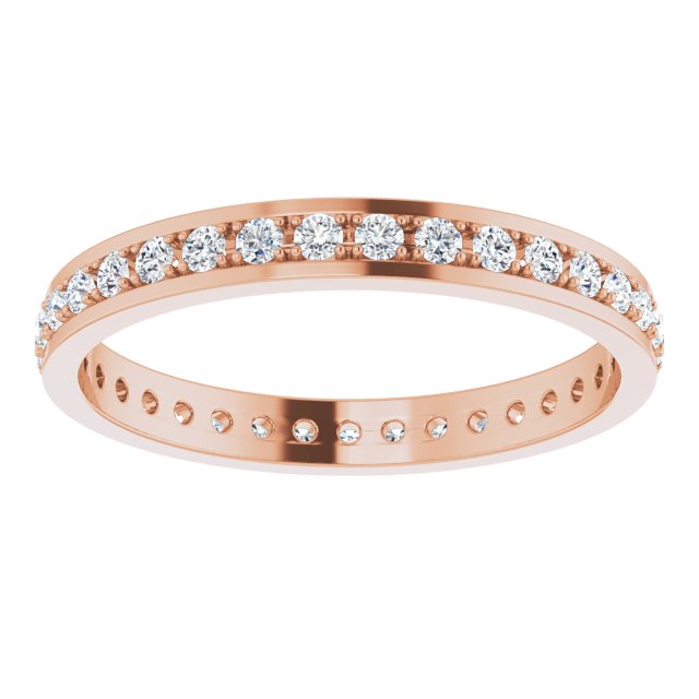 0.50 Carat Round Diamond Eternity Band for Women - 14K White Gold Wedding Ring - Perfect for Anniversaries, Engagements & Special Occasions