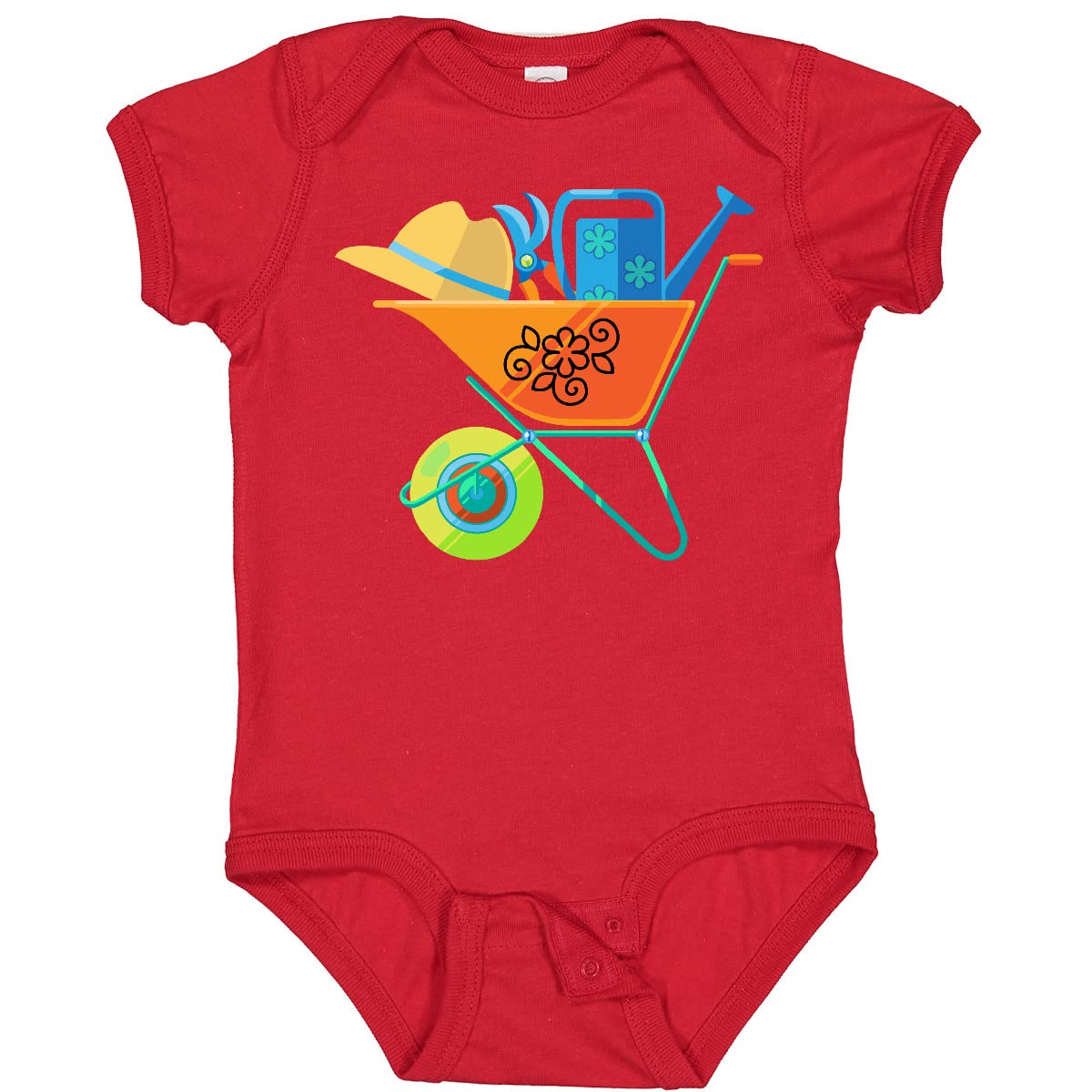 Inktastic Gardener Gardening Tools Baby Bodysuit - Cute Organic Cotton Onesie for Infants & Toddlers - Perfect Gift for Gardening Enthusiasts & Plant Lovers - Ideal for Outdoor Activities, Family Photos & Nursery Wear