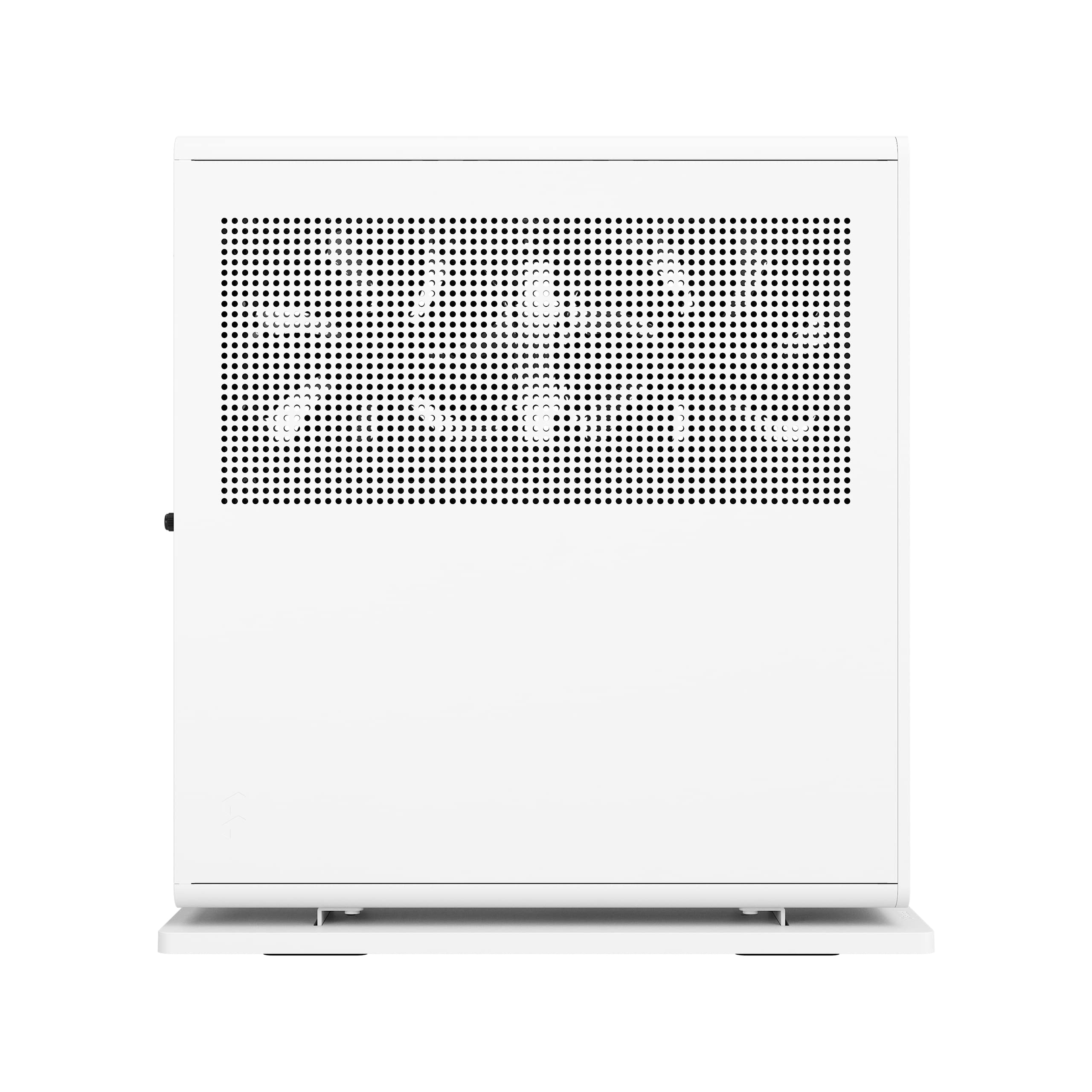 Fractal Design Ridge White ITX PC Case - PCIe 4.0 Riser Card & 2x140mm PWM Fans Included - USB Type-C - Compact Gaming Computer Case for Home Theater & Workstation Setup