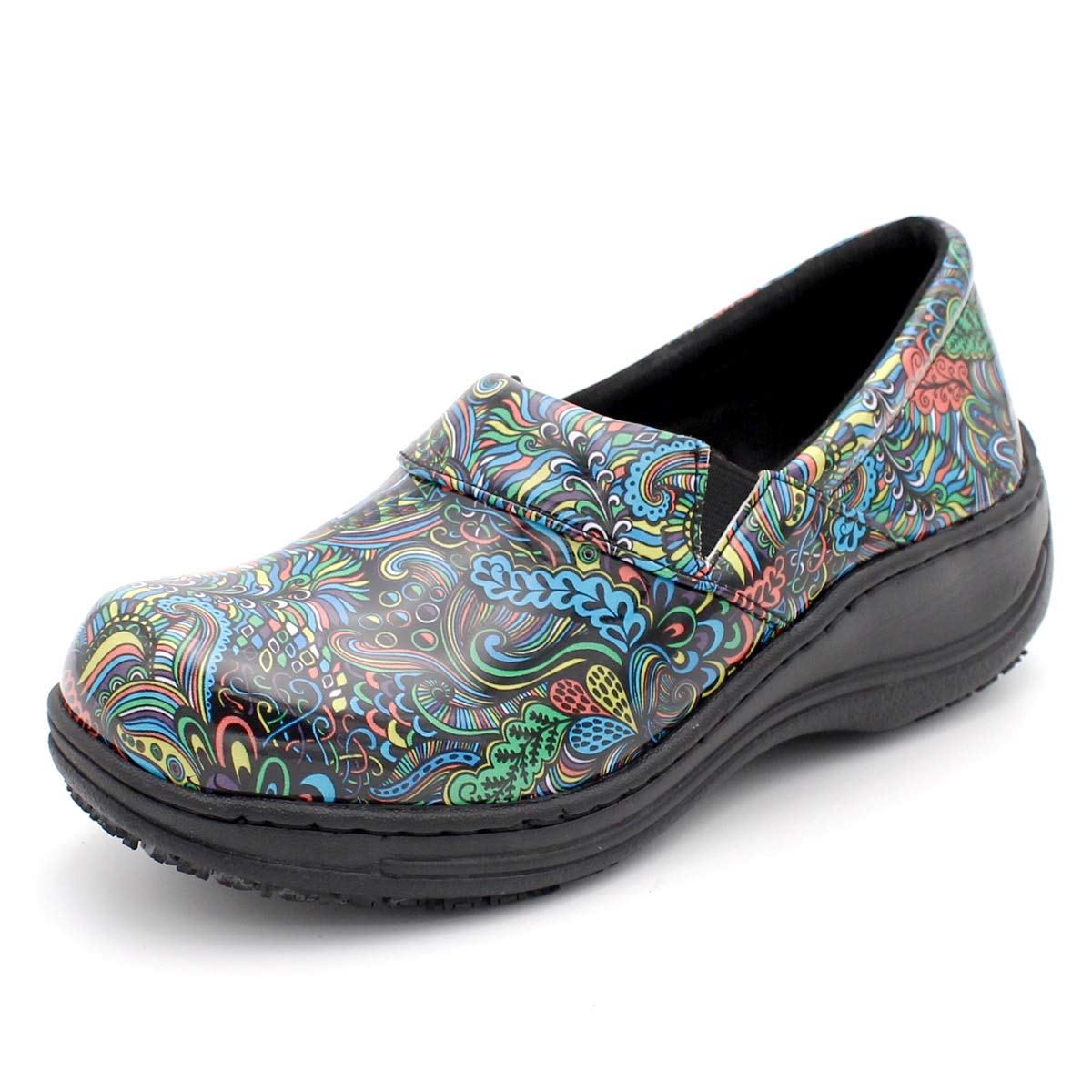 Laforst Women's Rachel Slip-Resistant Nursing Shoes - Non-Slip Work Shoes for Nurses, Waitresses & Waiters - Comfortable Manmade Upper Clogs for Hospital, Restaurant & Healthcare Professionals