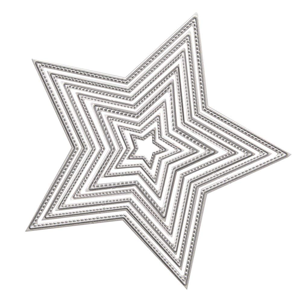 Metal Cutting Dies for Scrapbooking & Card Making - Star Shape Embossing Stencil for DIY Crafts, Invitations, Birthday Cards | Perfect for Paper Crafting, Home Decor, and Gift Wrapping Projects