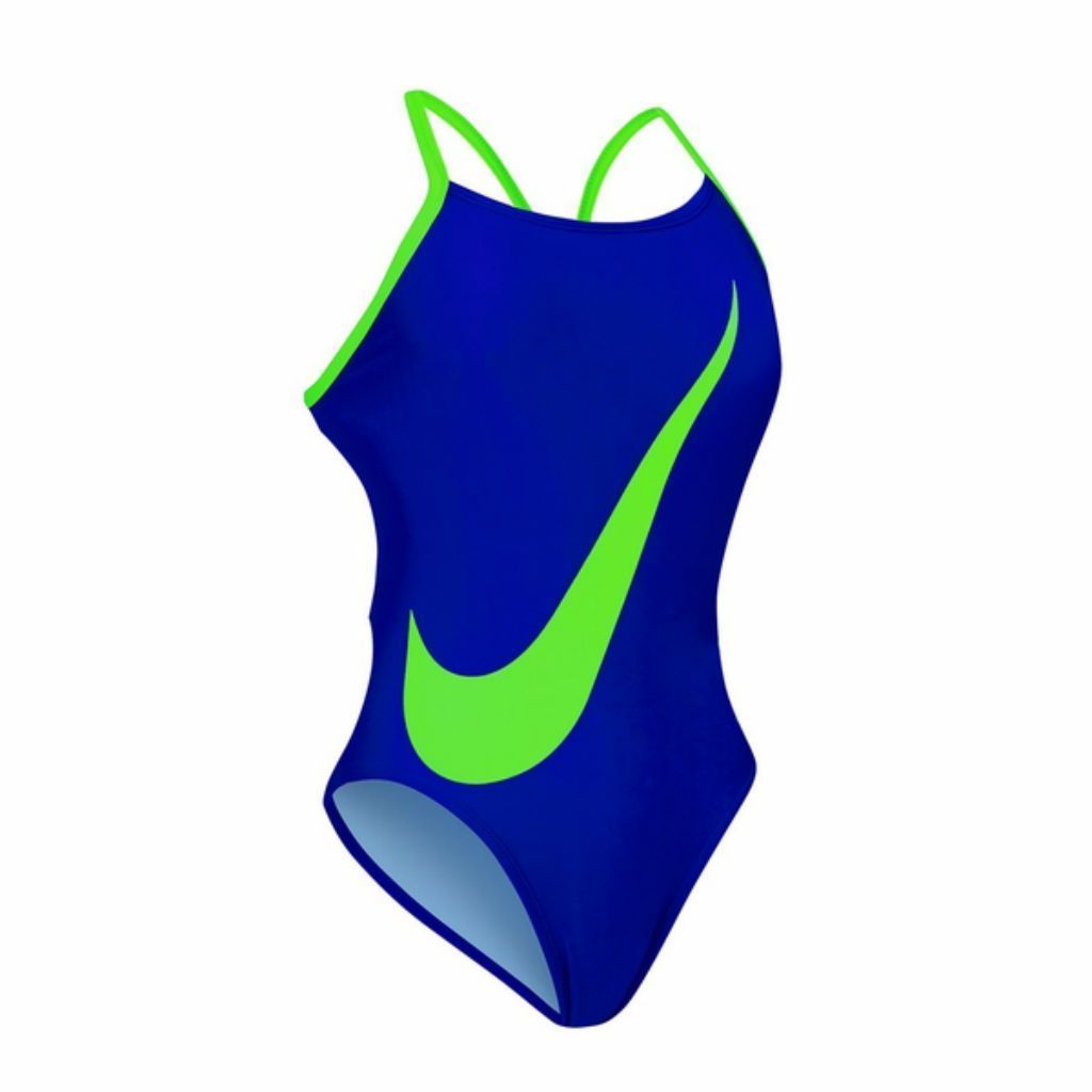 Nike Big Swoosh Women's One-Piece Swimsuit - Blue Green Ombre for Beach, Pool & Summer Vacation