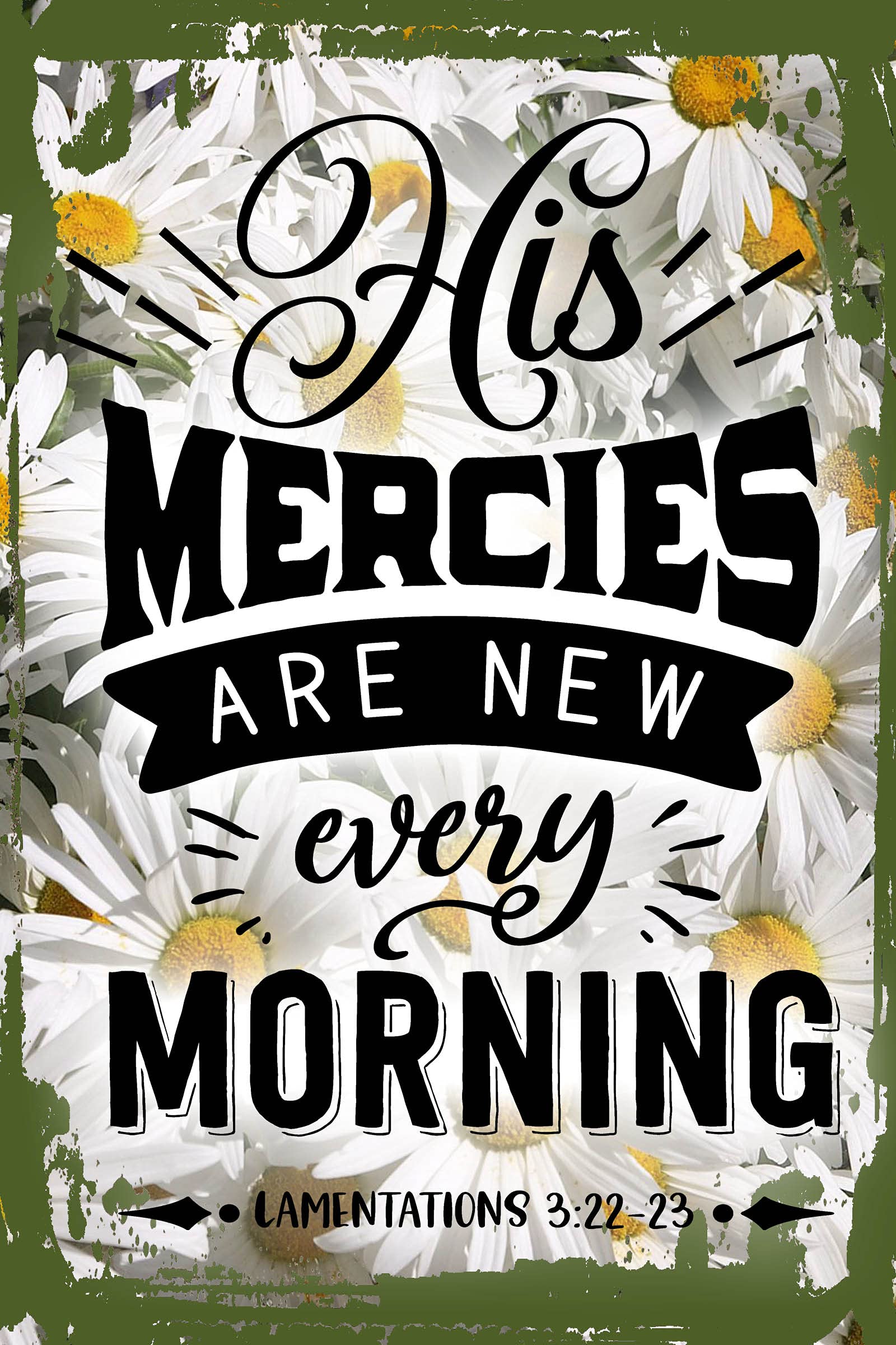 Daisy Flower Wall Art - Bible Verse Decor 8x12 for Home & Gifts
