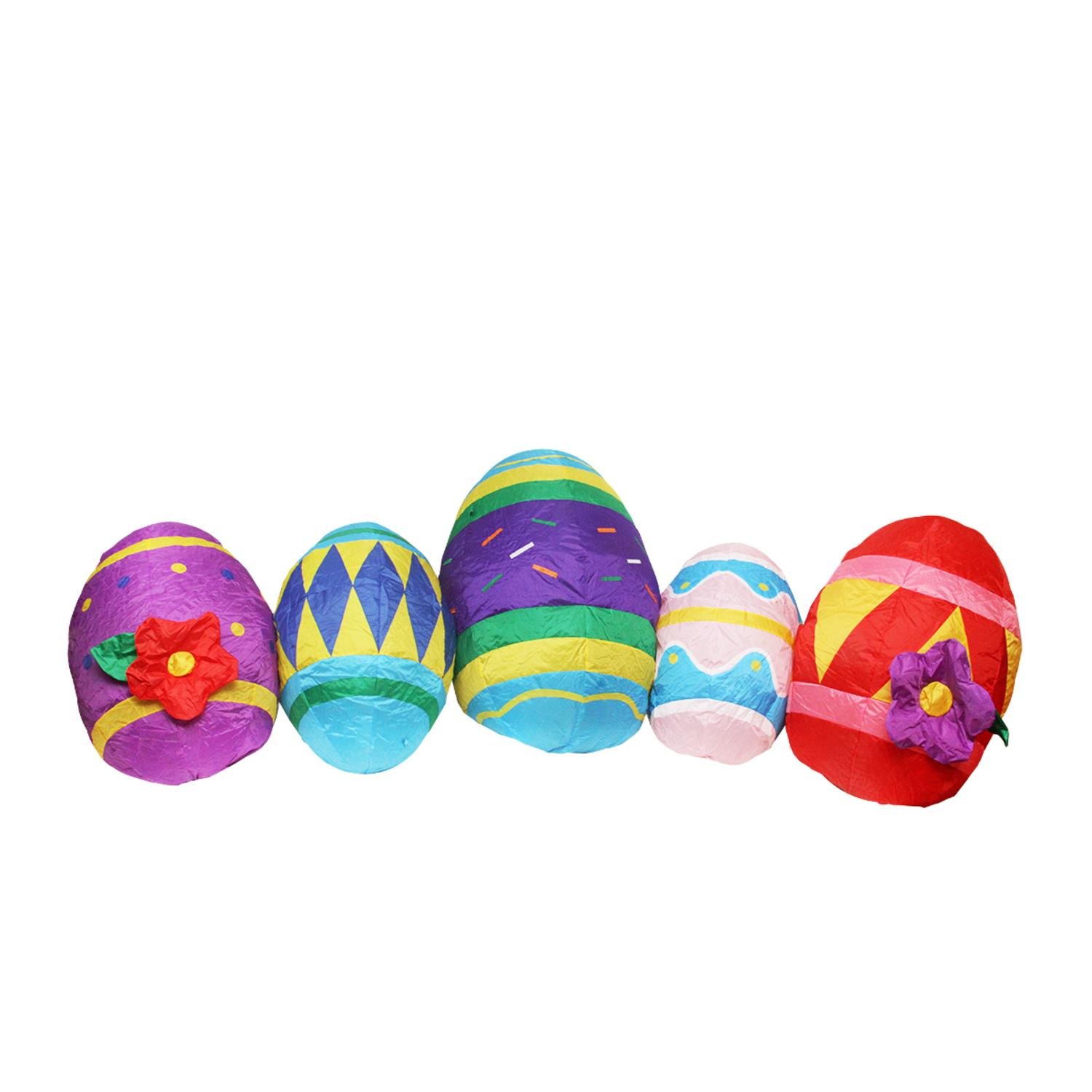 Northlight 10' Inflatable Lighted Easter Eggs - Multicolor Outdoor Yard Decorations for Easter, Spring & Holiday Celebrations | Perfect for Garden, Lawn, Party & Festive Home Decor