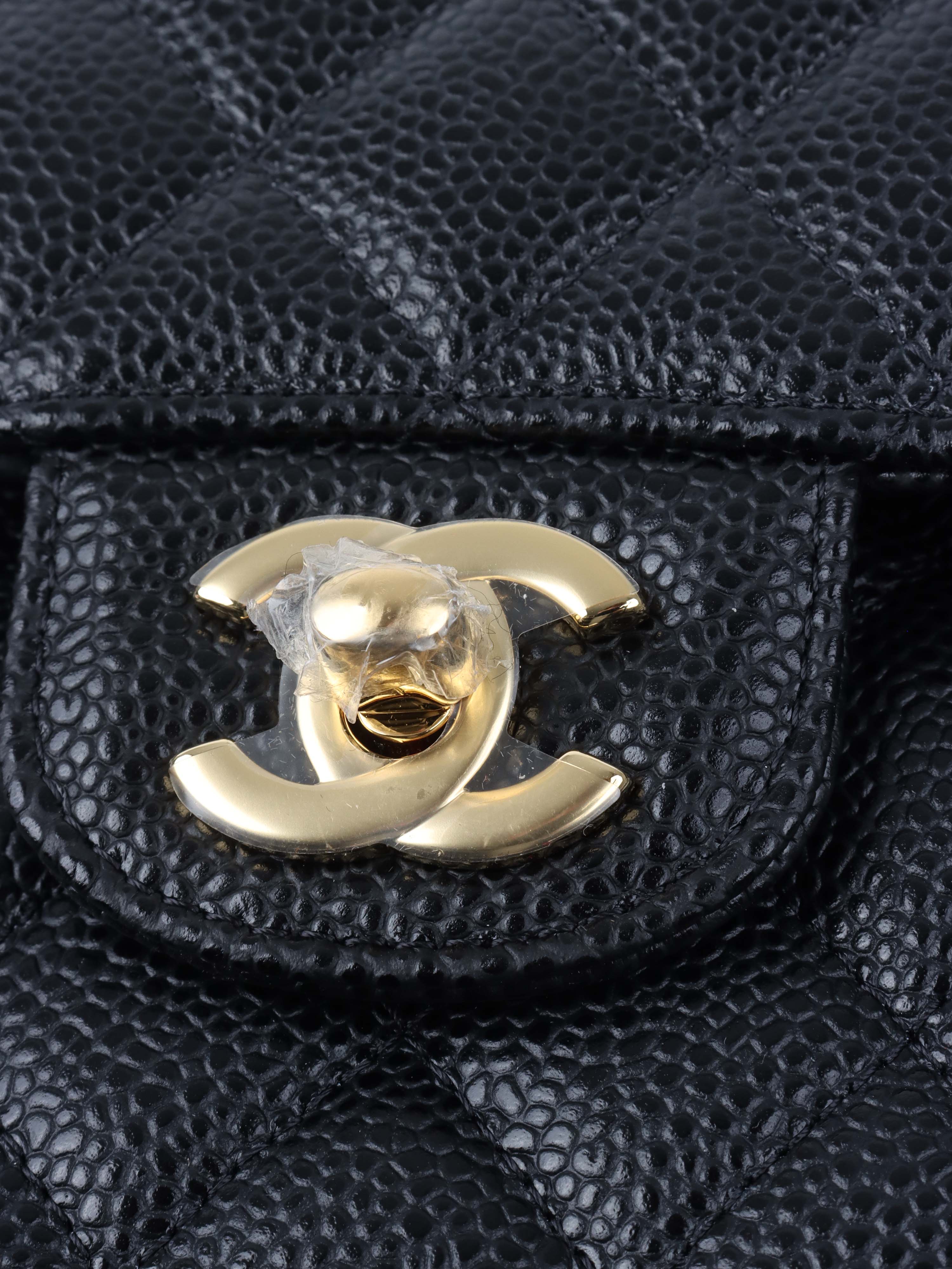Chanel Black Medium Caviar Classic Flap Bag with Gold Hardware - Timeless Luxury Handbag for Women, Perfect for Evening Events & Special Occasions