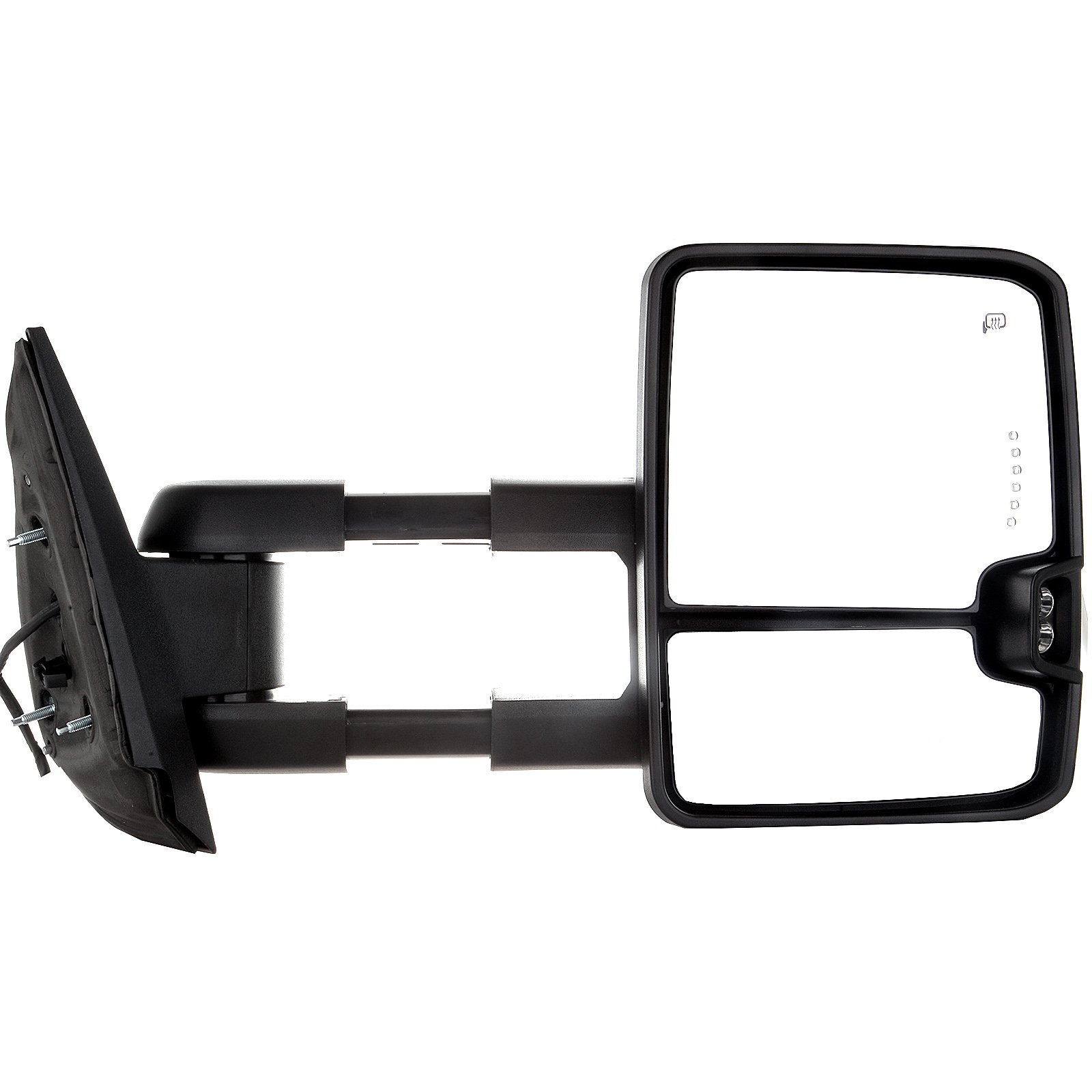 GMC Sierra 2008-2013 & 2014-2019 2500HD 3500HD Power Heated Turn Signal Towing Mirrors - Chrome Housing Rearview Side Mirrors for Enhanced Visibility and Safety While Towing Trailers or Campers