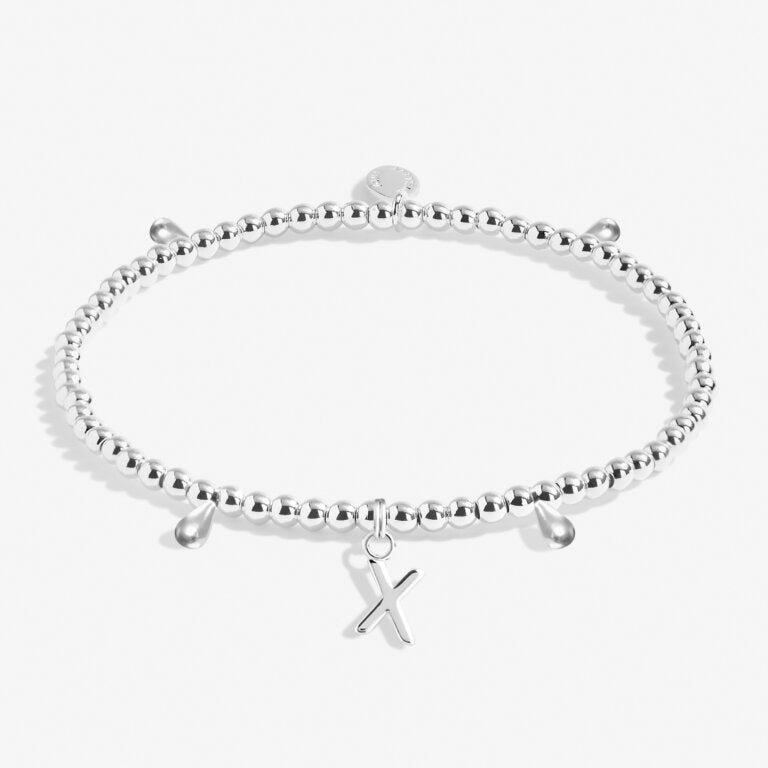 Joma Jewellery Alphabet 'X' Charm Bracelet - Elegant Gold or Silver Letter X Pendant for Women - Perfect Gift for Birthdays, Anniversaries, and Everyday Wear