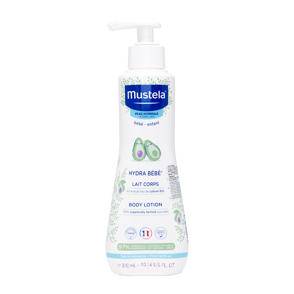 Mustela Hydra Bébé Body Lotion 300ml - Fragrance-Free Baby Moisturizer for Sensitive Skin | Gentle Hydration for Newborns & Infants | Perfect for Daily Skincare Routine & Eczema Care