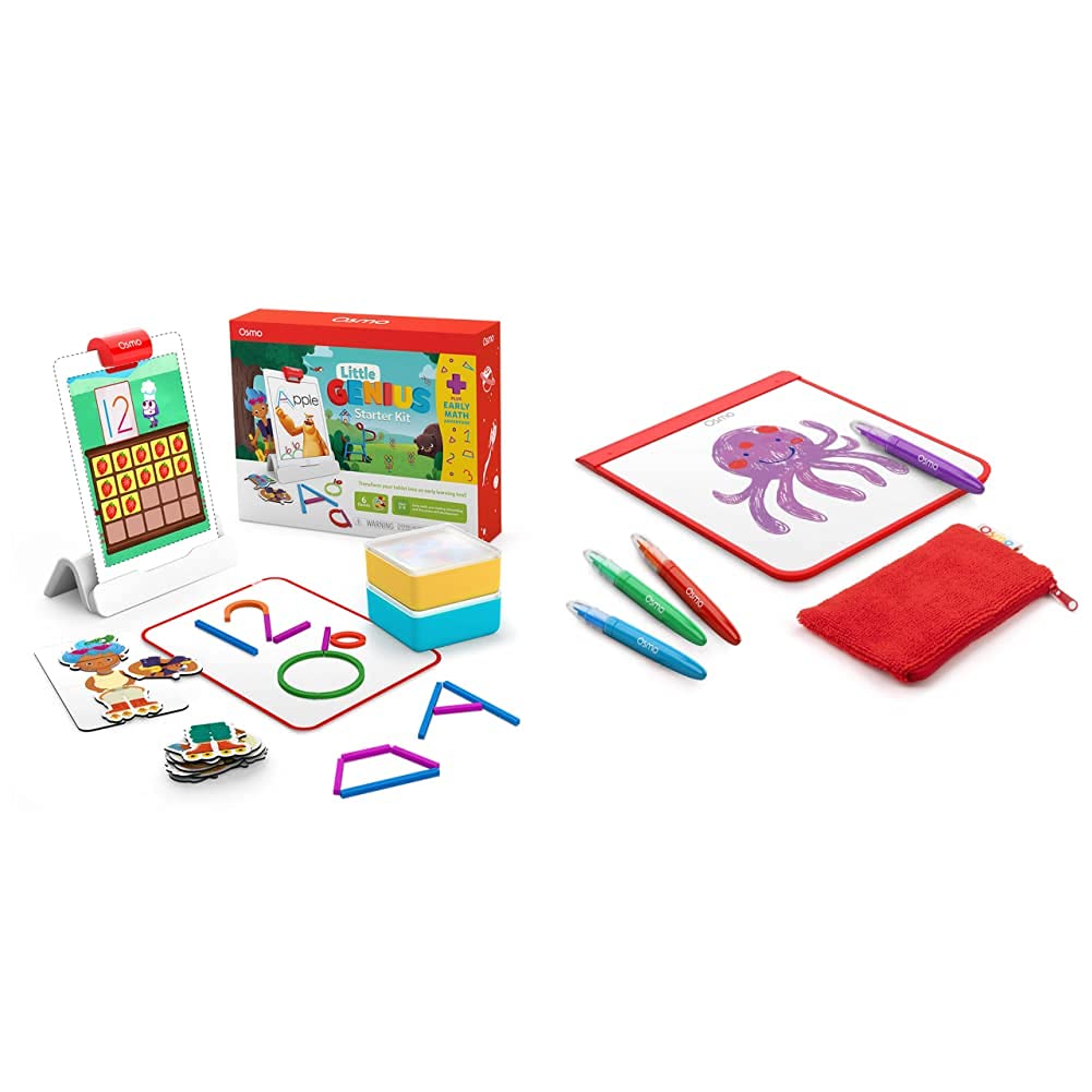 Osmo Little Genius Starter Kit for iPad - Early Math Adventure & Monster Bundle | STEM Learning Games for Kids Ages 5-10 | Fun Educational Toys for Home & Classroom Use