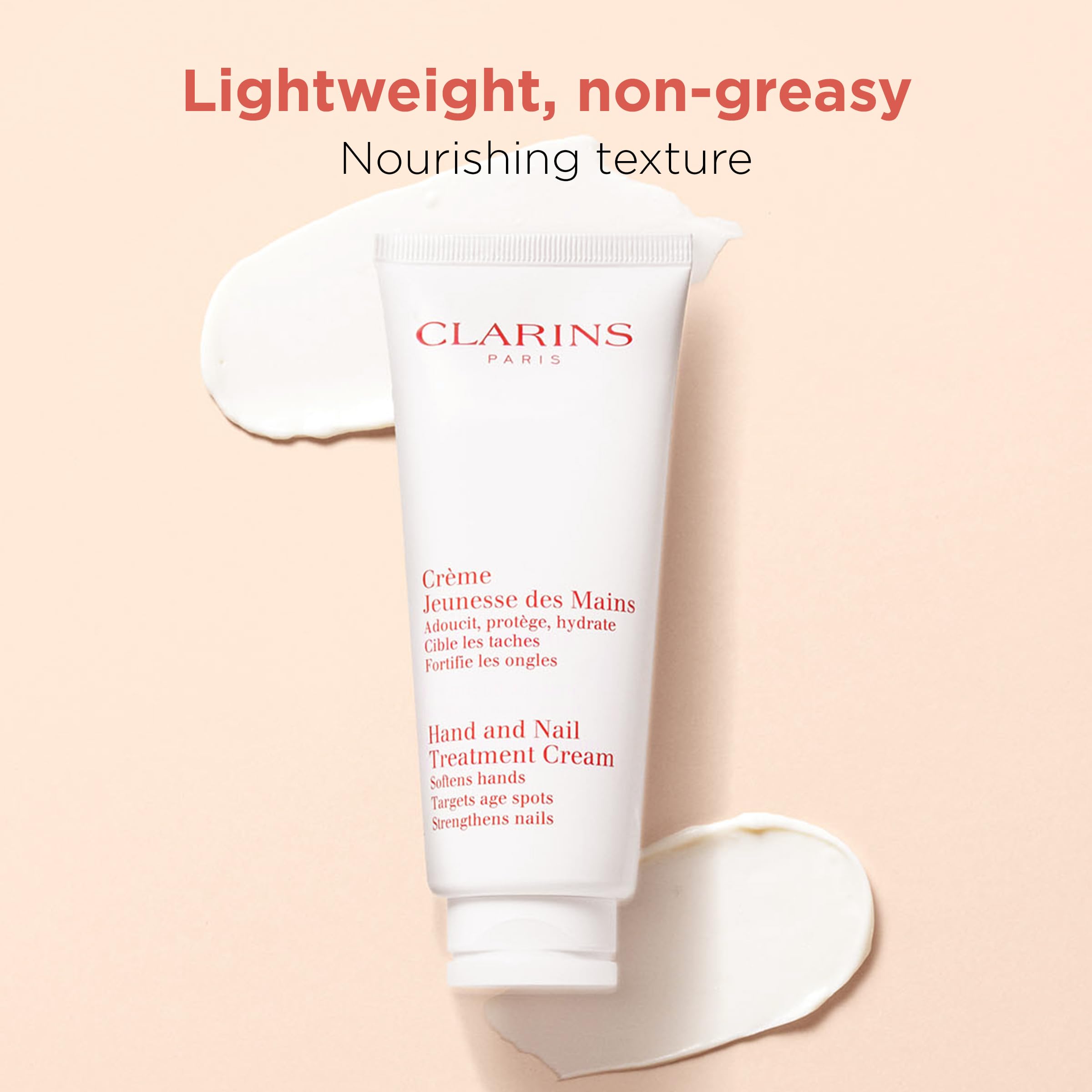 Clarins Hand and Nail Treatment Cream - Award-Winning Moisturizer with Shea Butter | Softens, Nourishes & Protects Dry Hands | Strengthens Nails & Conditions Cuticles | Natural Plant Extracts | Perfect for Daily Hand Care & Winter Skin Protection