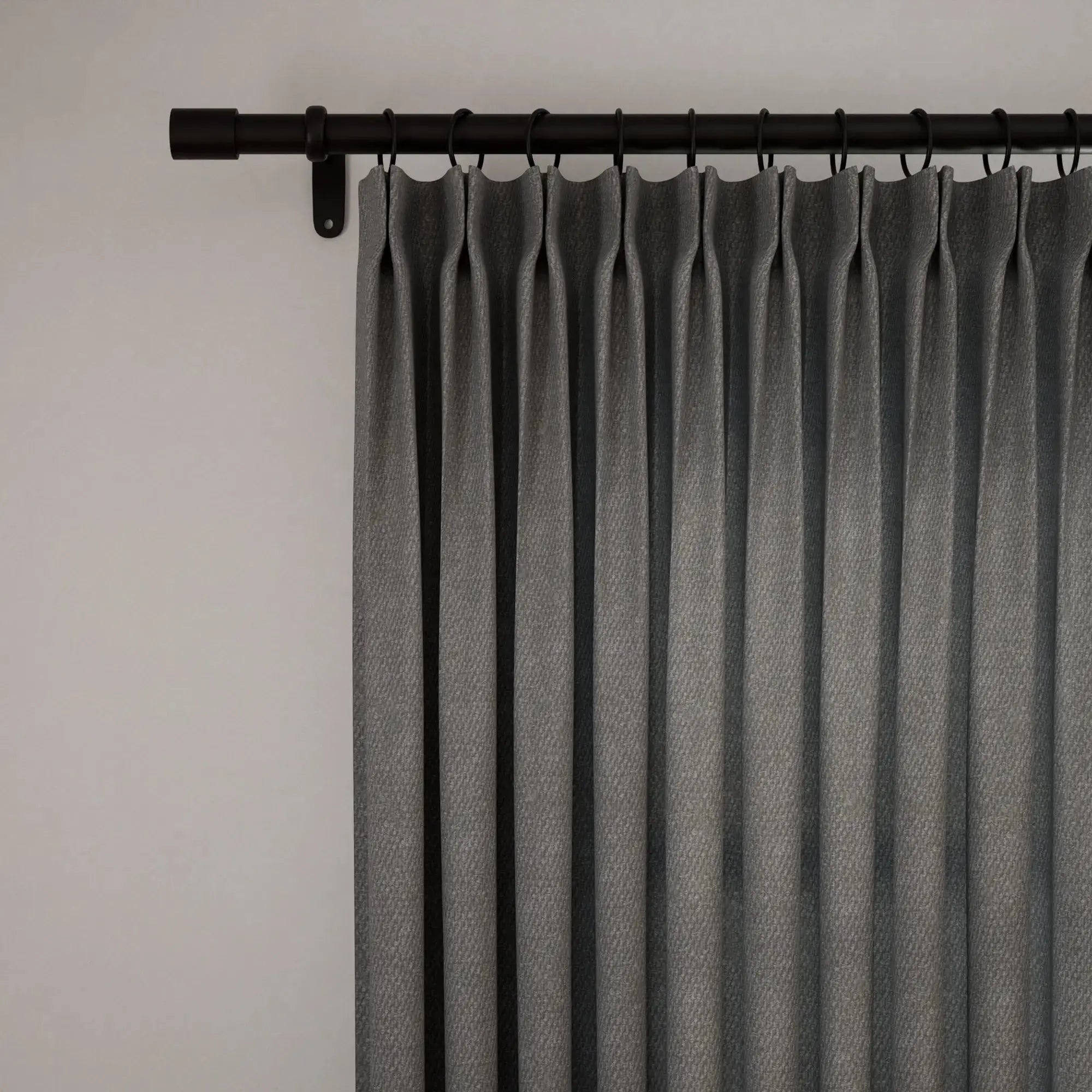 Vinny Twill Pleated Drapery Curtains - Elegant Window Treatments for Living Room, Bedroom & Home Decor