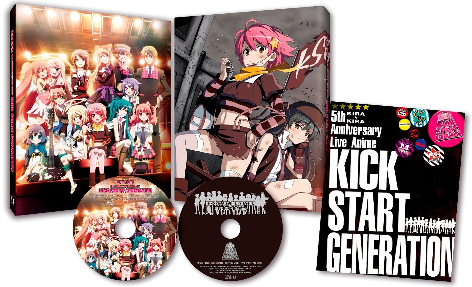 KIRA KIRA 5th Anniversary Live Anime Kick Start Generation Blu-ray + CD + Booklet (Digi-Pak) - Limited Edition Concert Film for Anime Fans & Music Collectors - Perfect for Home Viewing, Gifts & Anime Events