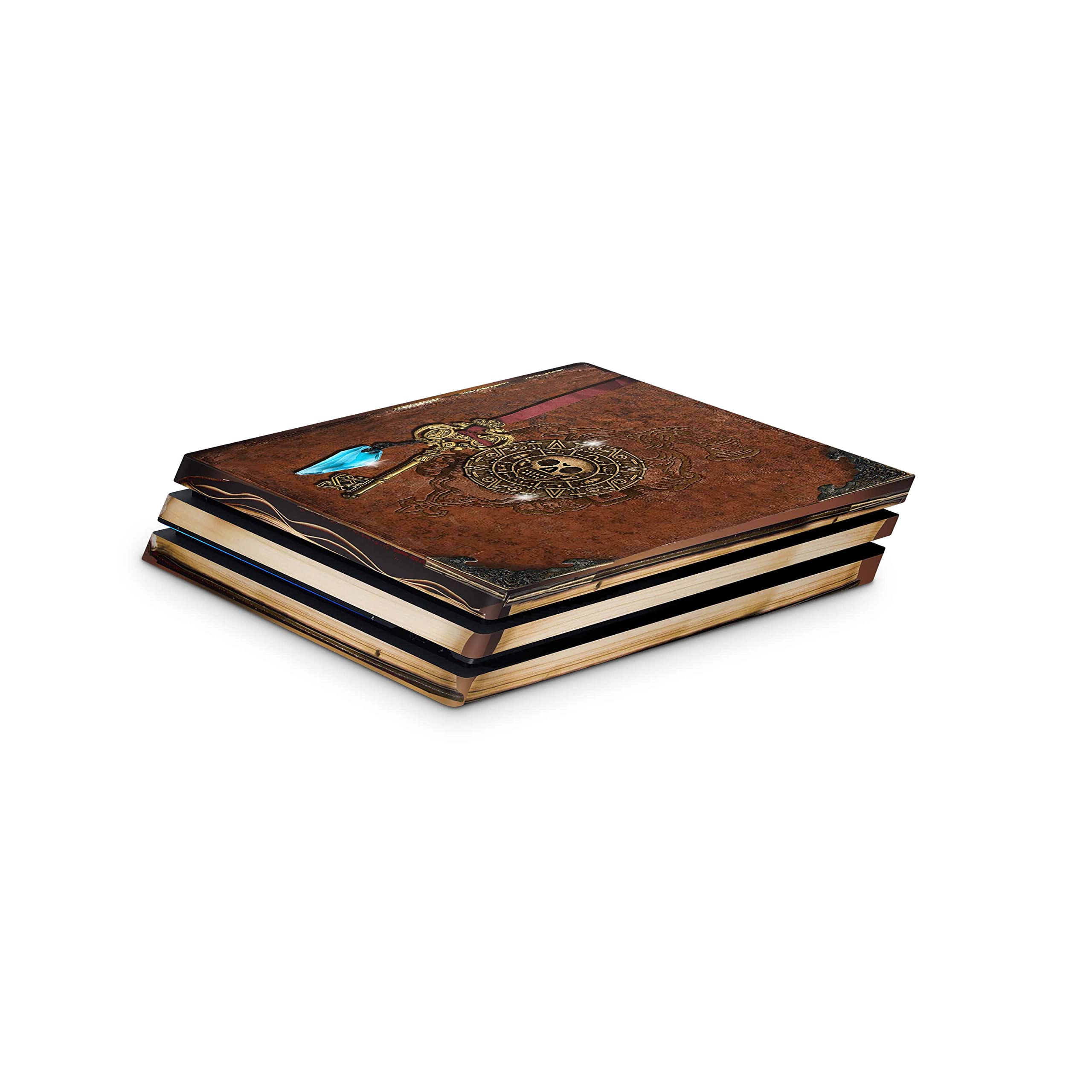 ZOOMHITSKINS PS4 Pro Skin Cover - Premium 3M Vinyl Decal for PlayStation 4 Pro Console - Pirate Treasure Chest Wooden Ocean Design - Easy Installation & Durable Protection - Made in USA - Perfect for Gaming Setups & Themed Rooms