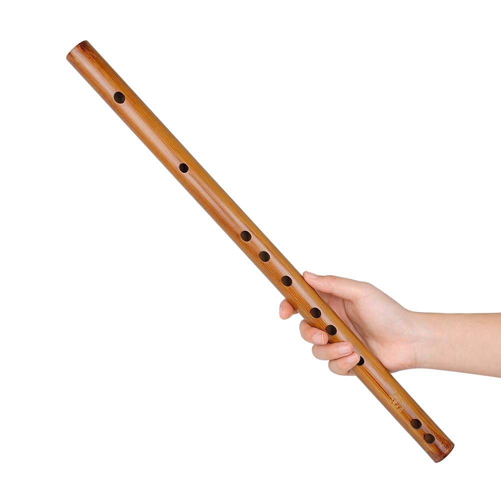 Toyvian Handmade Bamboo Dizi Flute - 10-Hole Alto Piccolo Native Flute Instrument for Beginners | Mini Saxophone Style | Perfect for Music Practice, Gifts & Traditional Performances