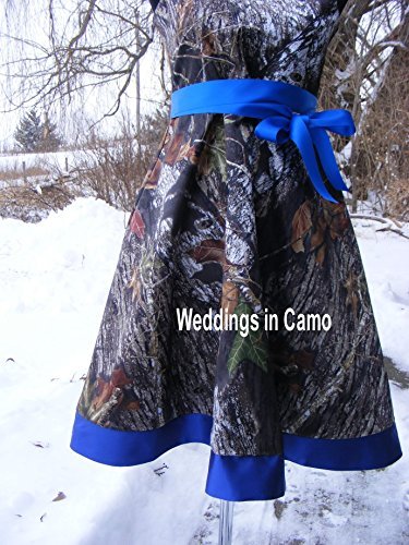 Camo Flower Girl Dress for Weddings - Girls Camo Bridesmaid Dress for Outdoor & Rustic Weddings