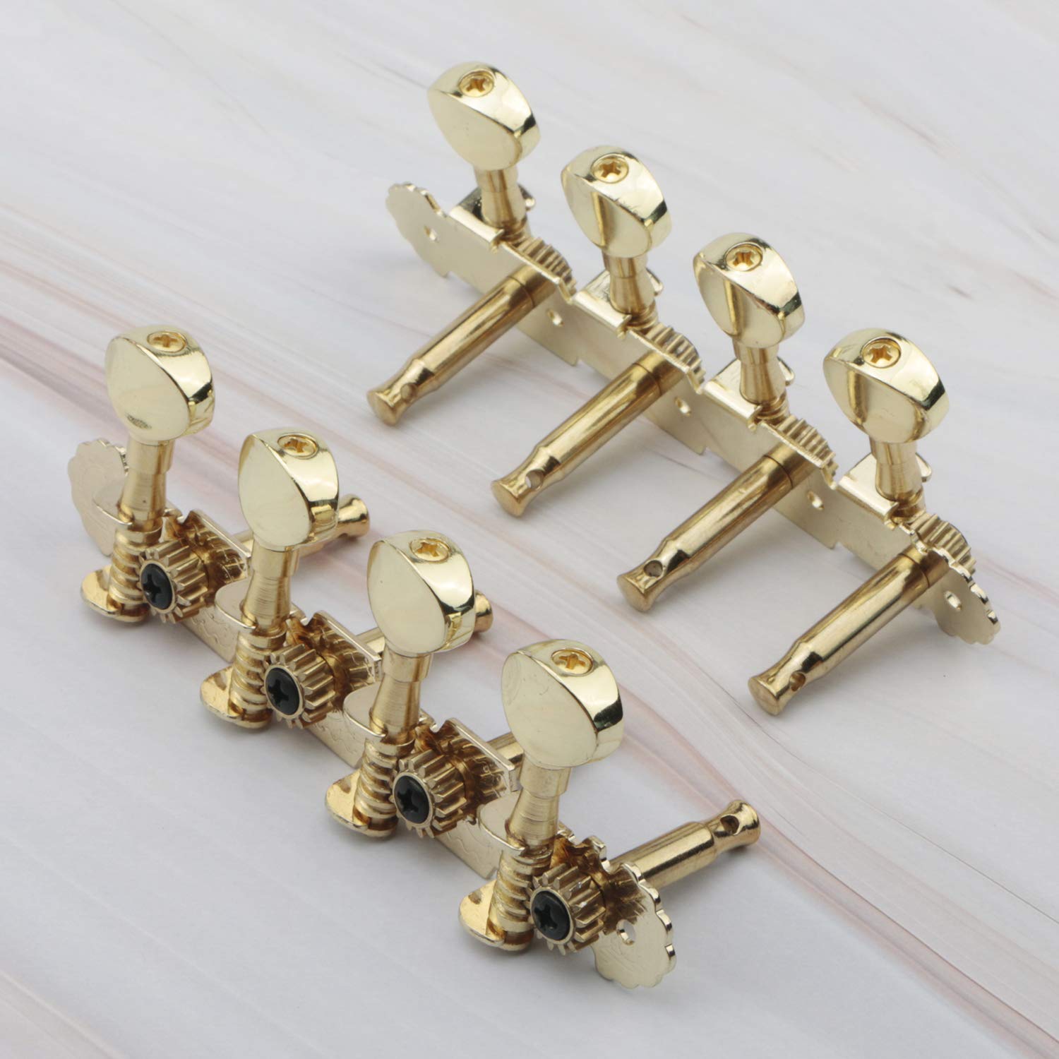 Premium Swhmc Gold 4L4R Mandolin Guitar Tuners - 8 String Machine Heads & Buttons for Precise Tuning | Perfect for Bluegrass, Folk & Classical Musicians