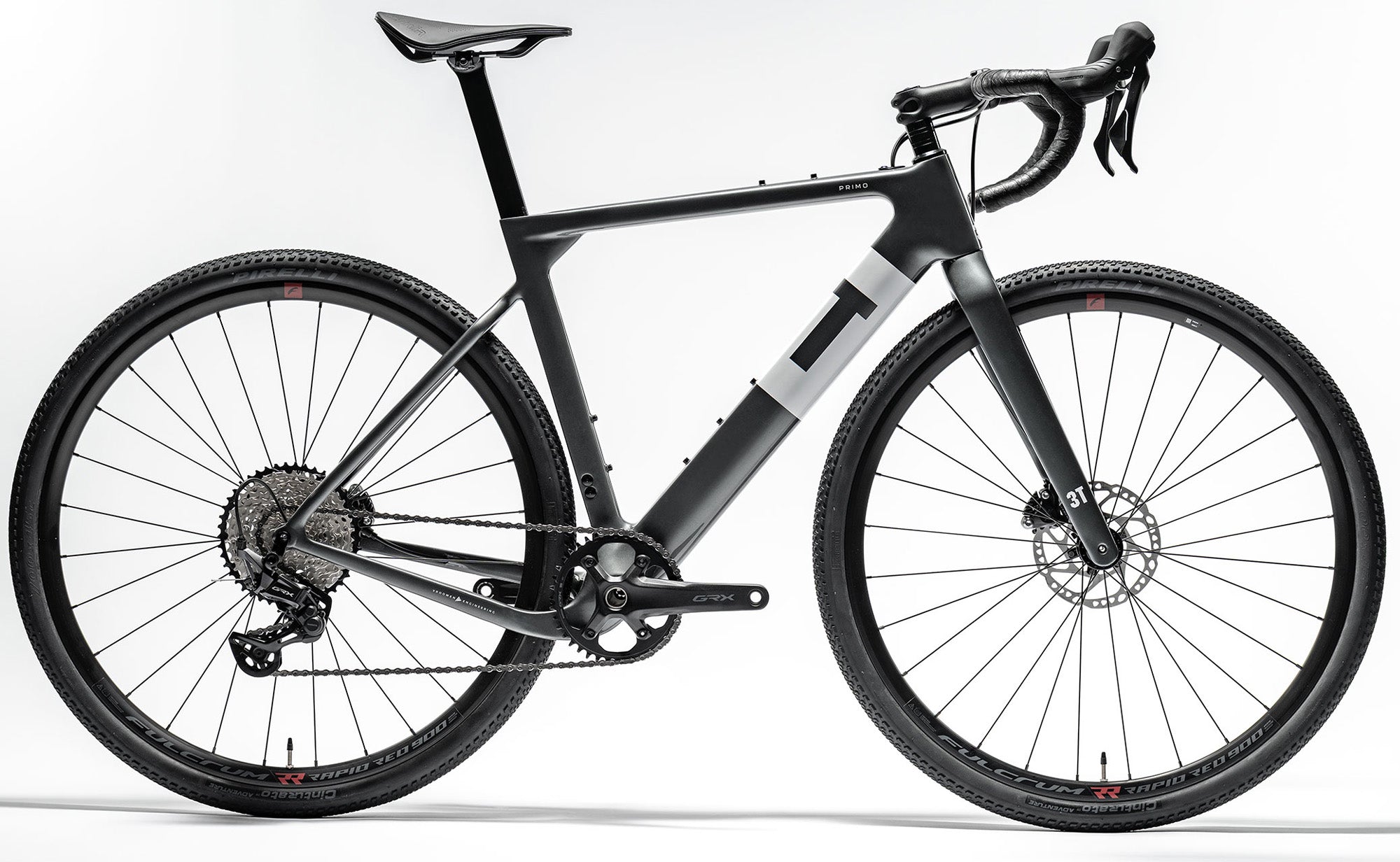 3T Primo GRX 1x12 700c Gravel Bike - Lightweight Carbon Frame, Shimano GRX Groupset - Perfect for Adventure Riding, Commuting & Off-Road Trails