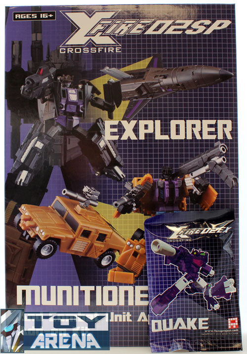 Fansproject Crossfire 02 SP Explorer & Munitioner & Quake Appendage Add-on Kit Combo Set - Transformers Upgrade Parts for Collectors & Action Figure Enthusiasts - Perfect for Display, Customization & Battle Scenes