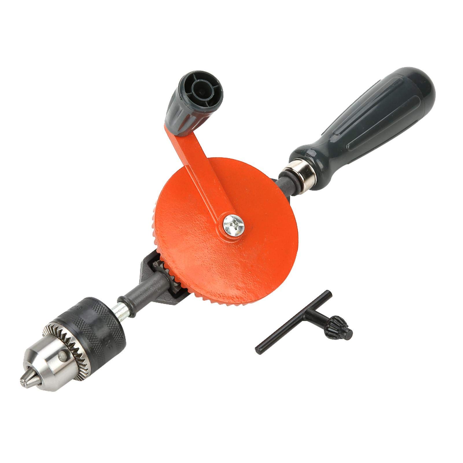 Portable Hand Crank Drill - 3/8 Inch Mini Manual Drill with Double Pinions for Woodworking, Plastic & DIY Projects | Perfect for Wood Crafts, Home Repairs & Small Workshop Tasks