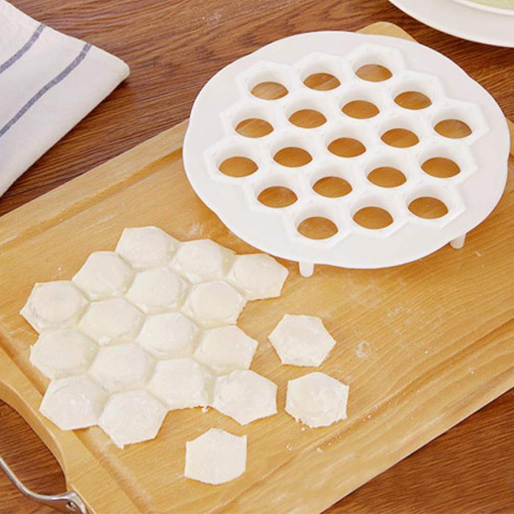 DOITOOL Stainless Steel Russian Pelmeni Maker - 37 Hole Dumpling Mold for Homemade Ravioli, Meat Dumplings & Pelmeni - Perfect for Family Cooking, Party Snacks & Traditional Russian Cuisine (White)
