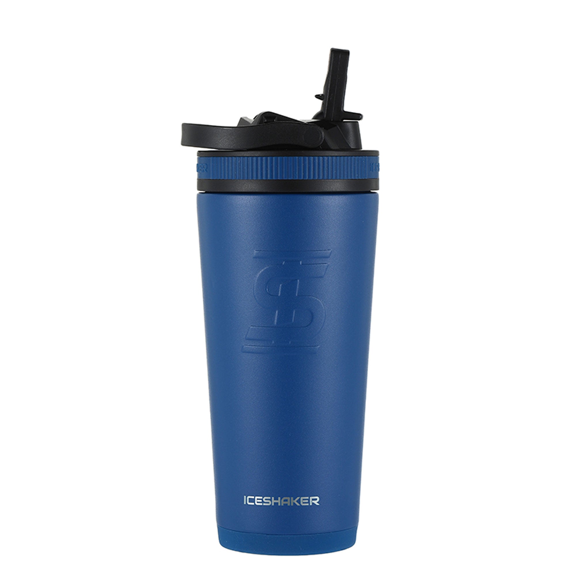 26oz Insulated Stainless Steel Sport Water Bottle with Leakproof Lid - Navy Blue - Perfect for Gym, Hiking & Outdoor Activities