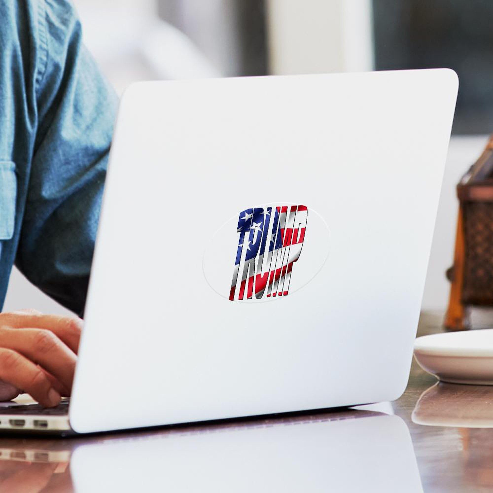 Trump 2016 USA Flag Oval Car Bumper Sticker - Patriotic Decal for Vehicles, Laptops & Windows | Show Your Support for America