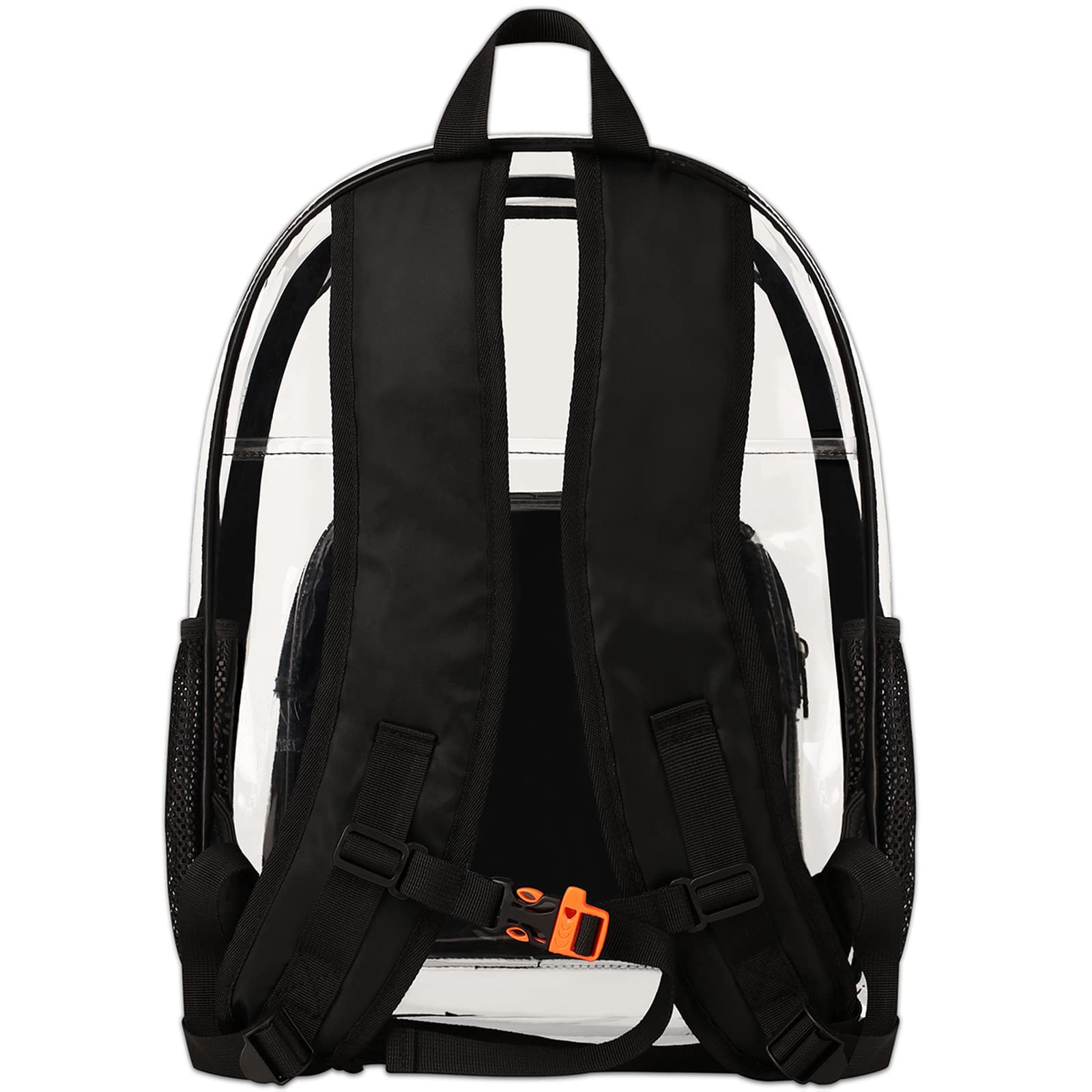 Pardick Heavy Duty PVC Clear Backpack with Army Camouflage Print - Large Transparent School Backpack for Work, Security, Travel - Durable Clear Bags for Women, Men, Girls & Boys (Perfect for School, Concerts, Stadiums & Airport Security)