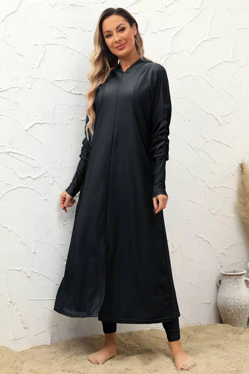 **3-Piece Halal Swimwear Set for Muslim Women - Modest Burkinis Swimsuit for Beach, Pool & Water Activities**