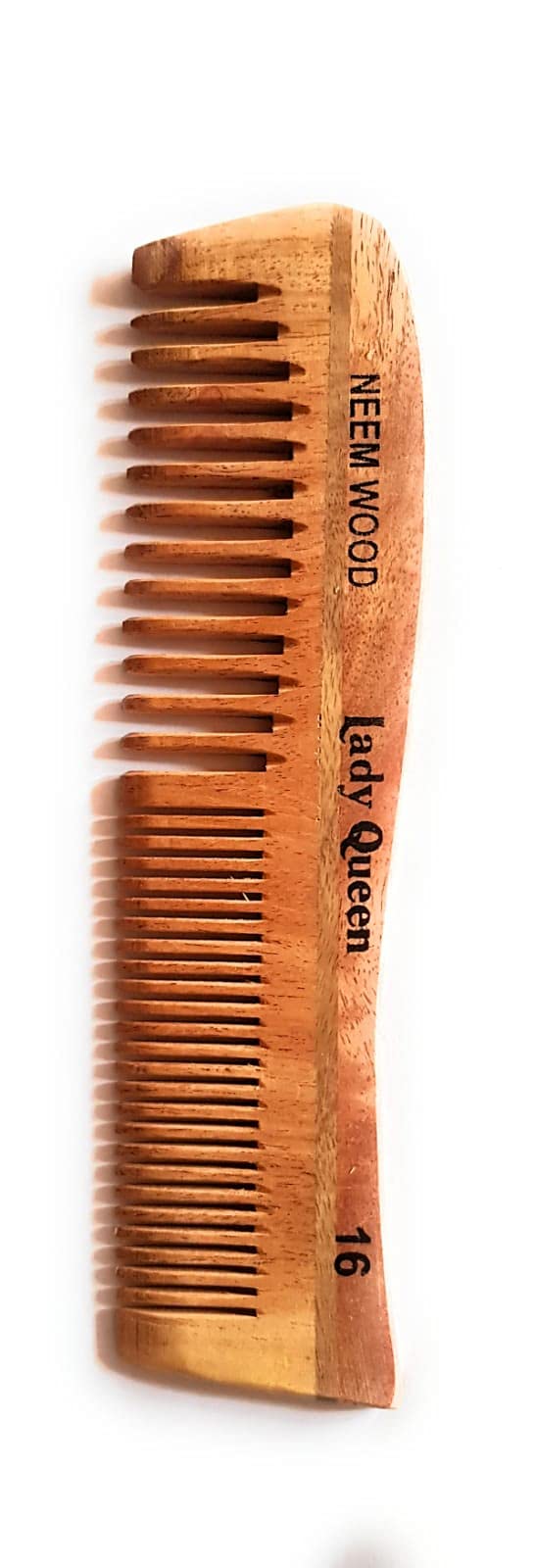 Handcrafted Neem Wood Hair Comb - Wide & Fine Teeth Detangling Comb for Smooth Hair - Eco-Friendly Wooden Comb for Daily Hair Care & Styling - Perfect for Home, Travel & Salon Use