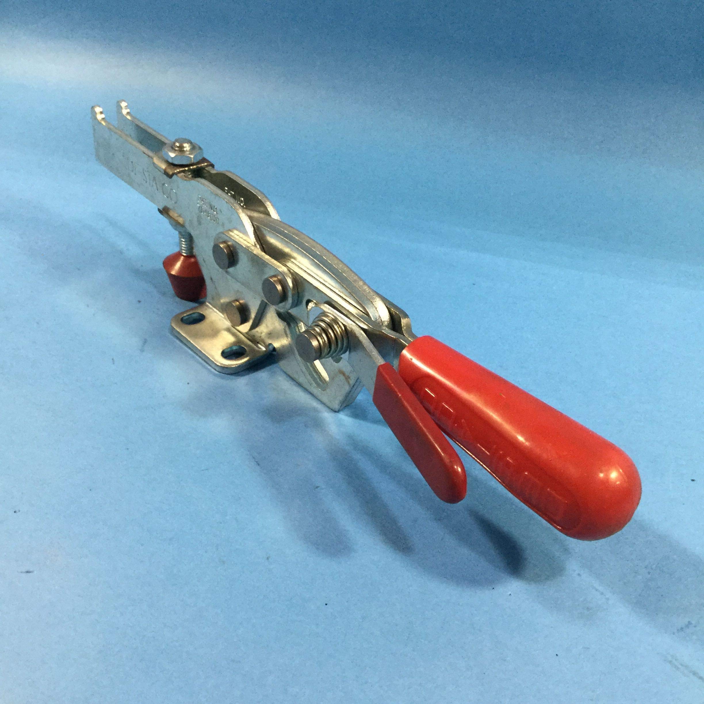 DE-STA-CO 2027-UR Horizontal Handle Hold Down Action Clamp - Heavy Duty Workholding Tool for Metalworking, Woodworking & Industrial Applications